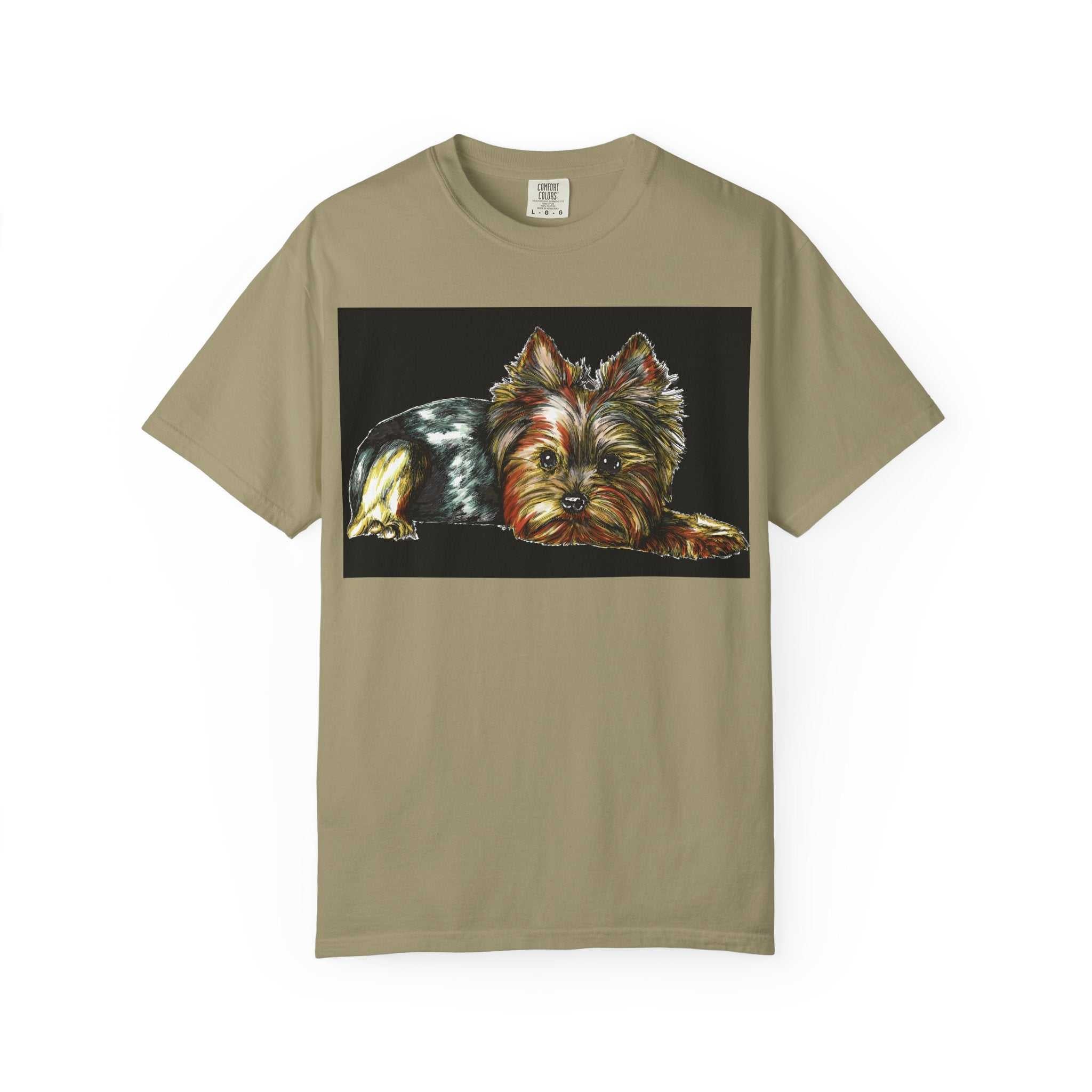 Discover the charm of the Yorkie Terrier Unisex Garment-Dyed T-Shirt – Original Hand-Drawn Art, a must-have for dog lovers everywhere.
