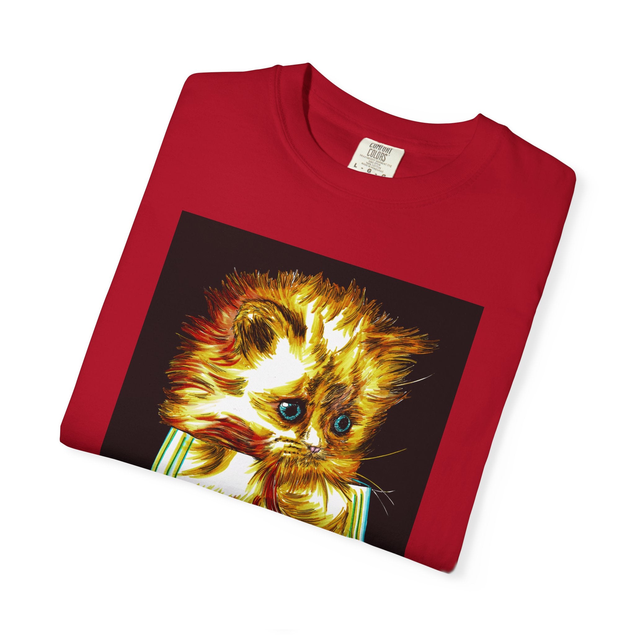 Kitten in a Glass Unisex T-shirt - Hand Drawn Art