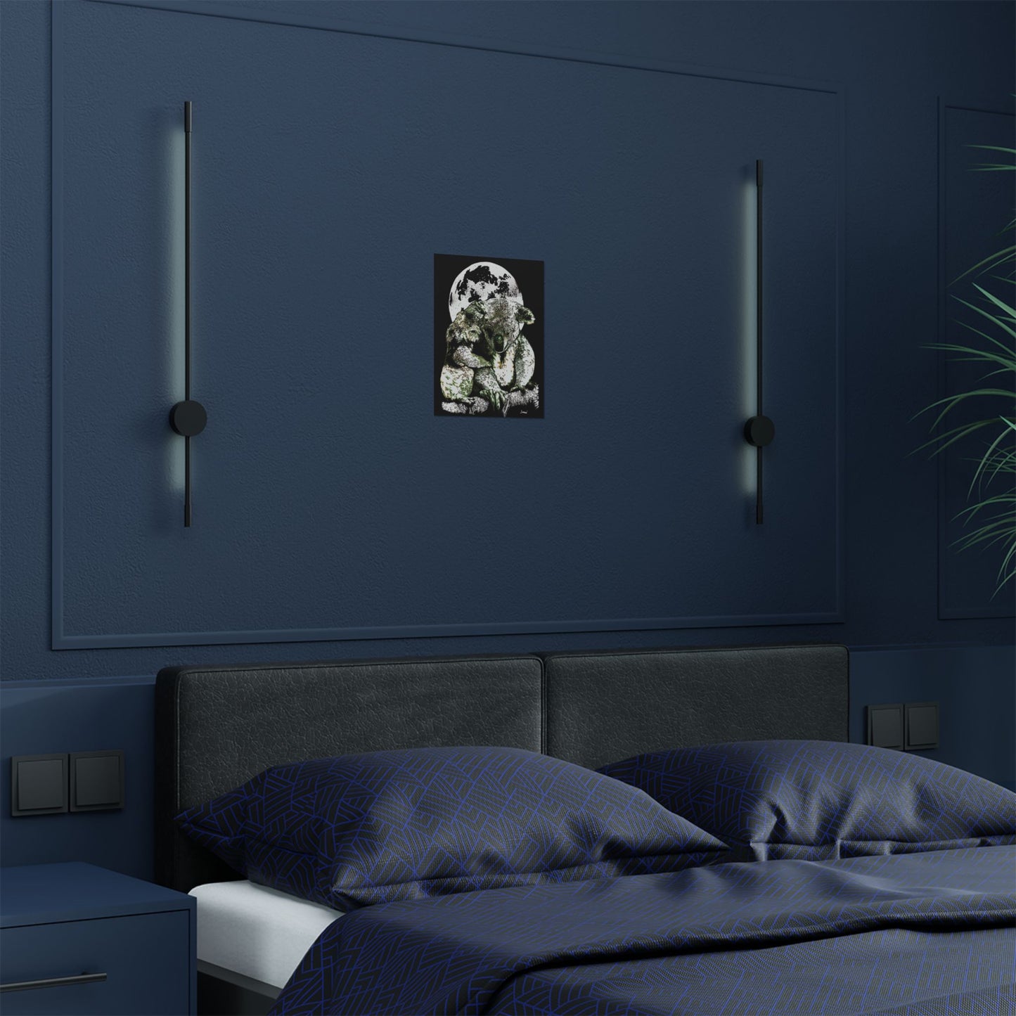 Koala Moon Satin Poster - 300gsm Wall Art for Animal Lovers