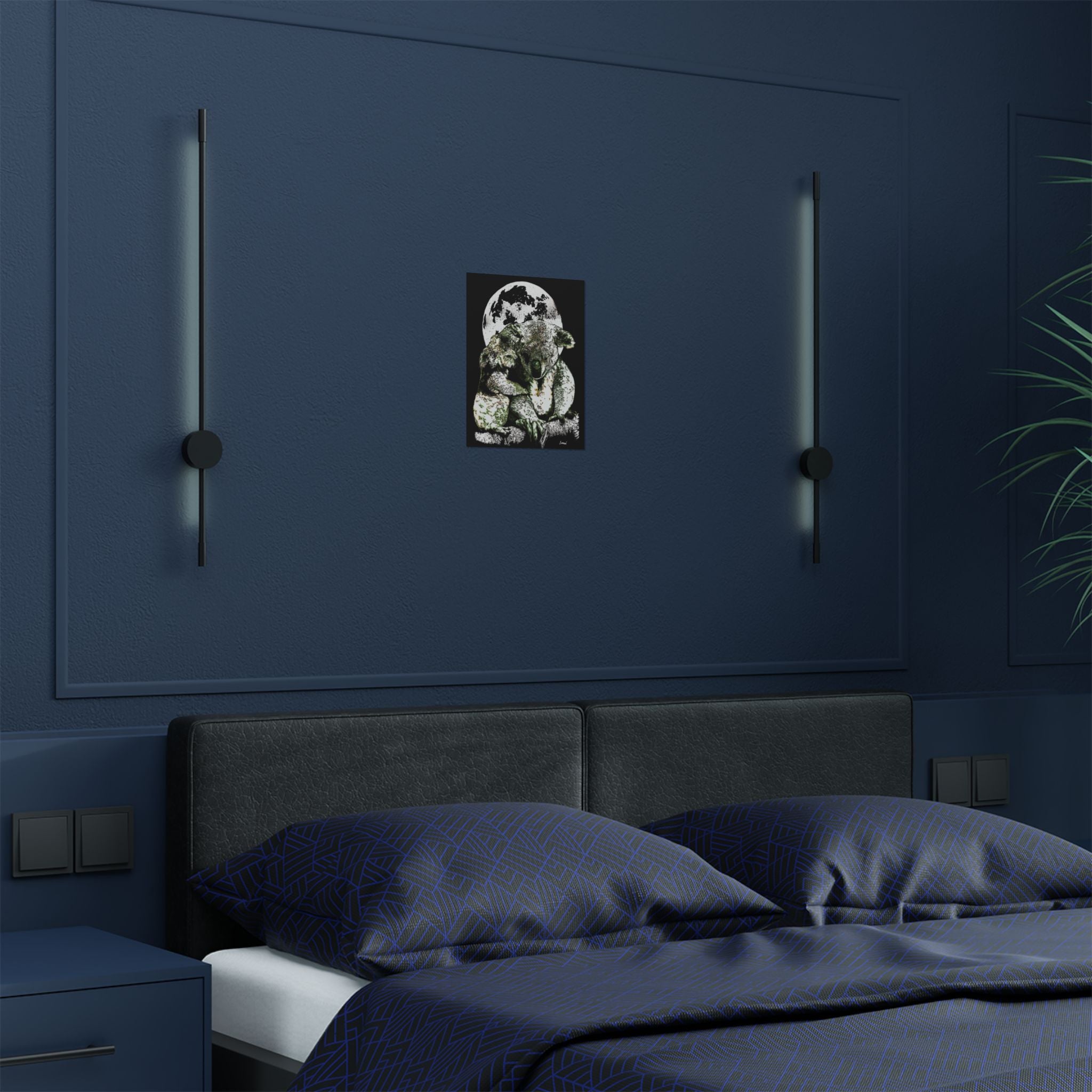 Koala Moon Satin Poster - 300gsm Wall Art for Animal Lovers