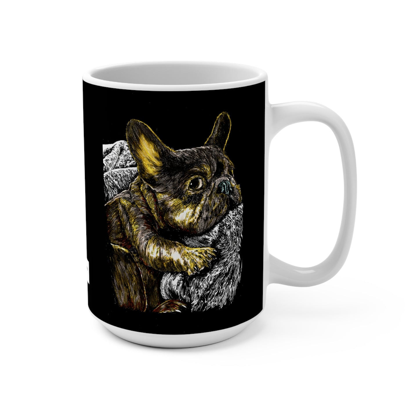 French Bulldog Design 15oz Mug, Coffee Cup for Animal Lovers