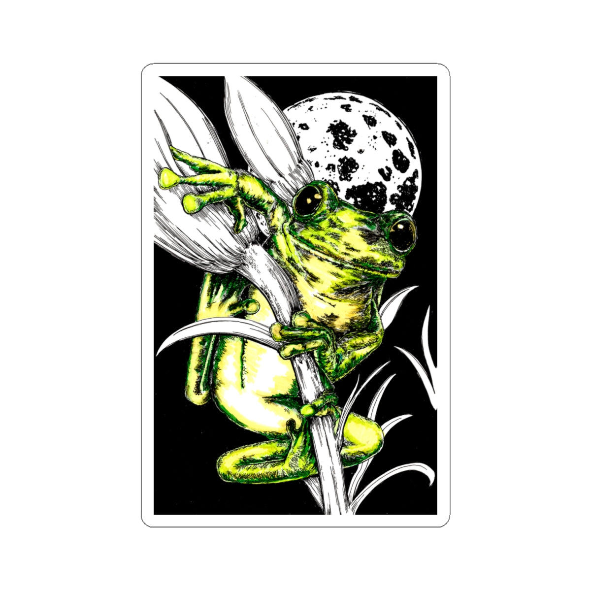 Whimsical Frog Kiss-Cut Stickers for Nature Lovers