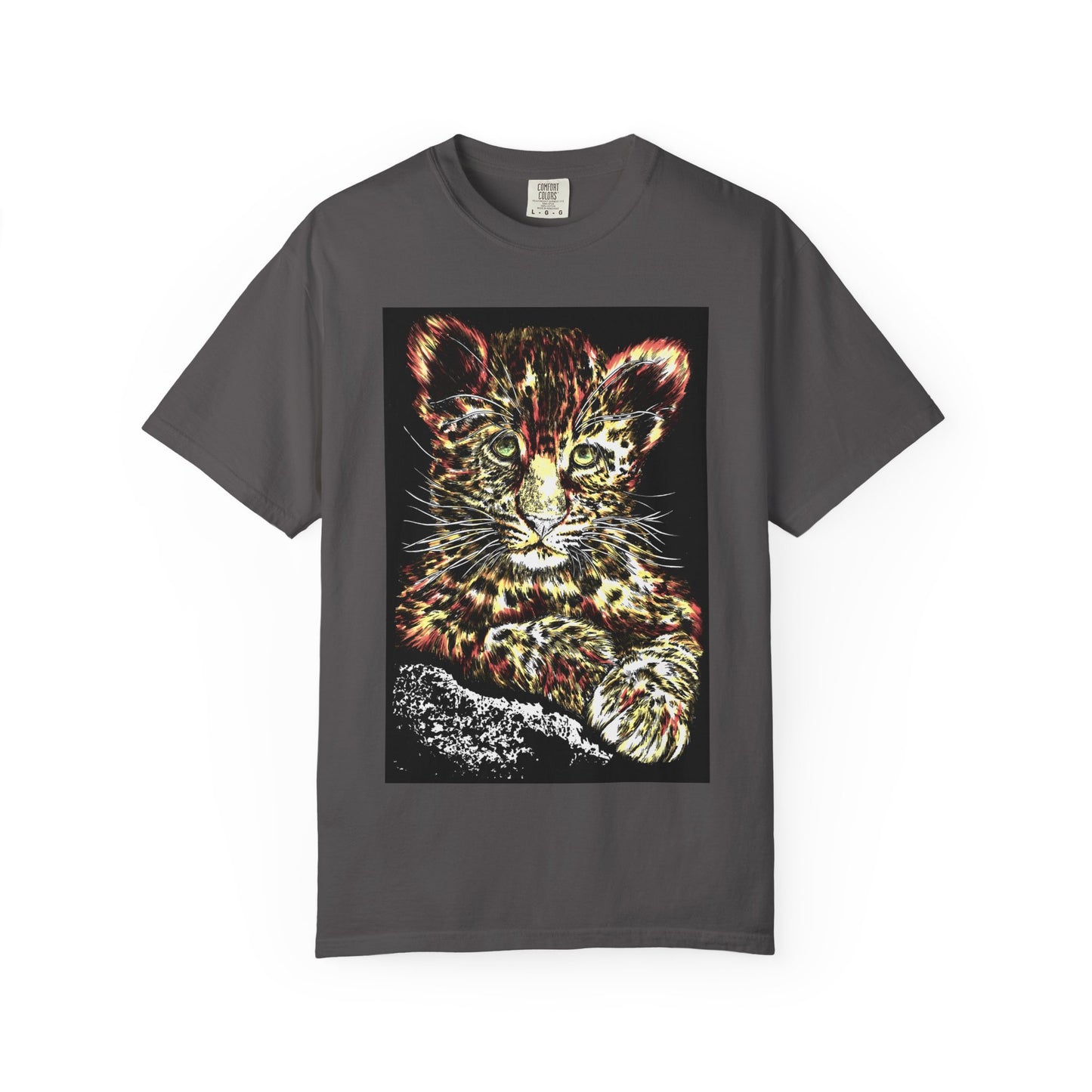 Wildlife Lovers Unisex Garment-Dyed T-shirt featuring Playful Leopard Cub