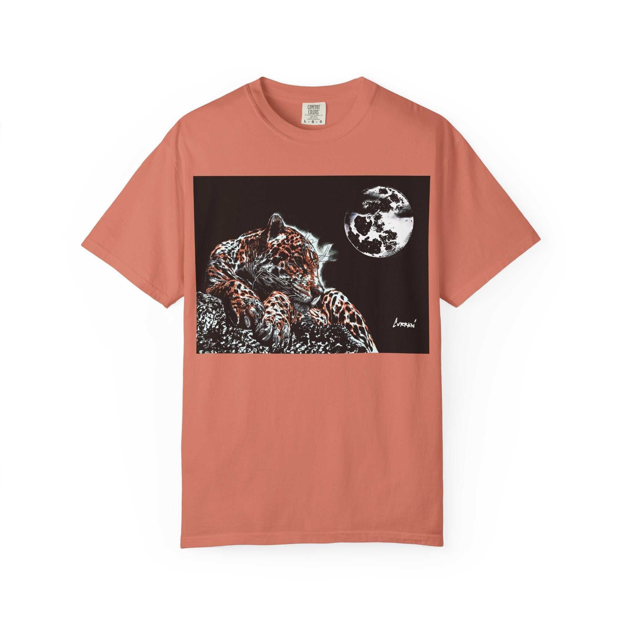 Moonlit Leopard Unisex Garment-Dyed T-Shirt