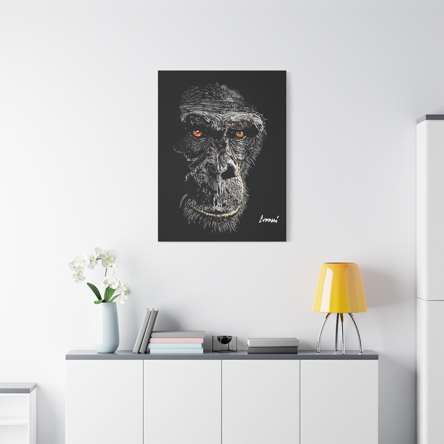 Gorilla 2 Wall Art, Gorilla Print, Hand-Drawn Gorilla,