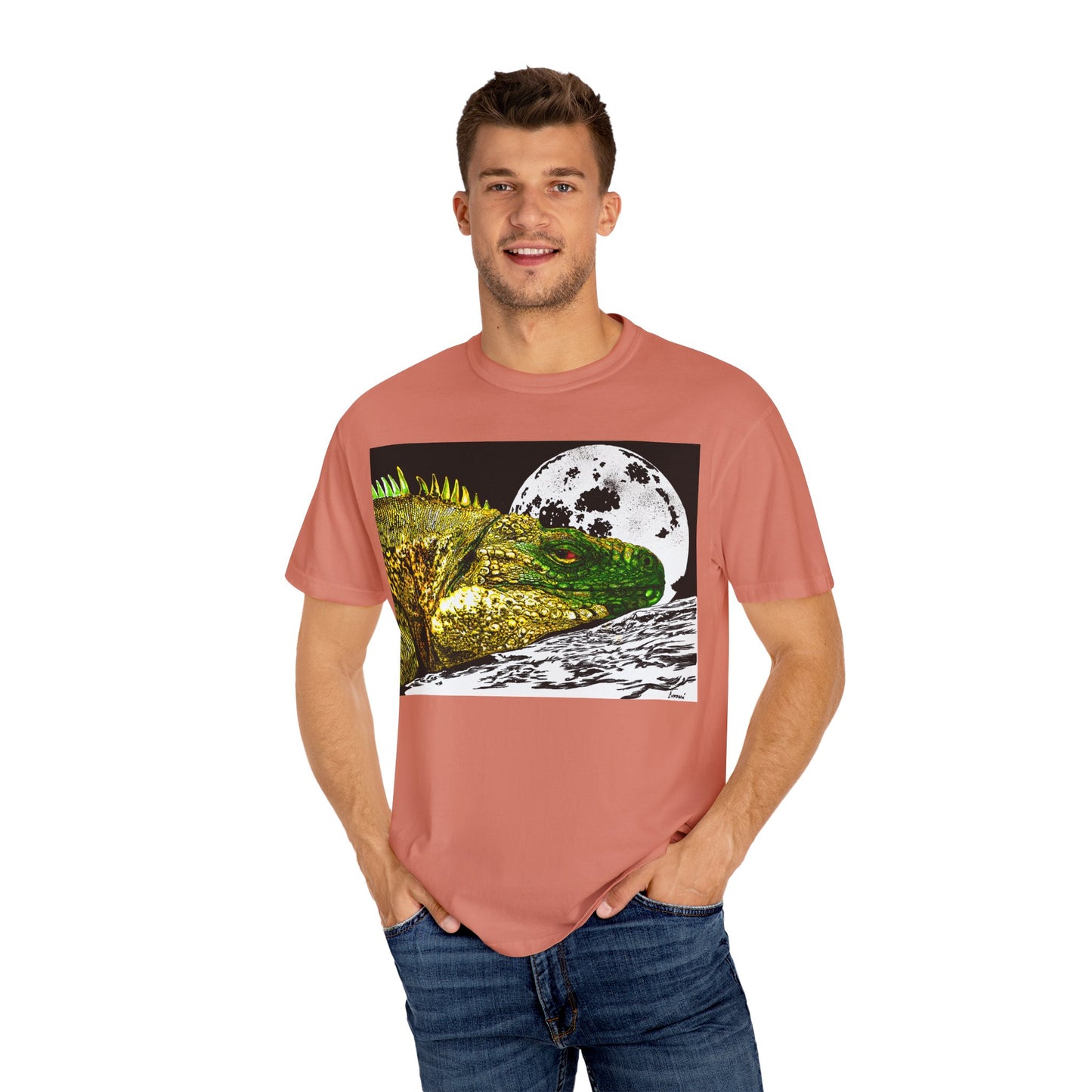 Graphic Iguana Moon Unisex T-Shirt - Nature Inspired Tee