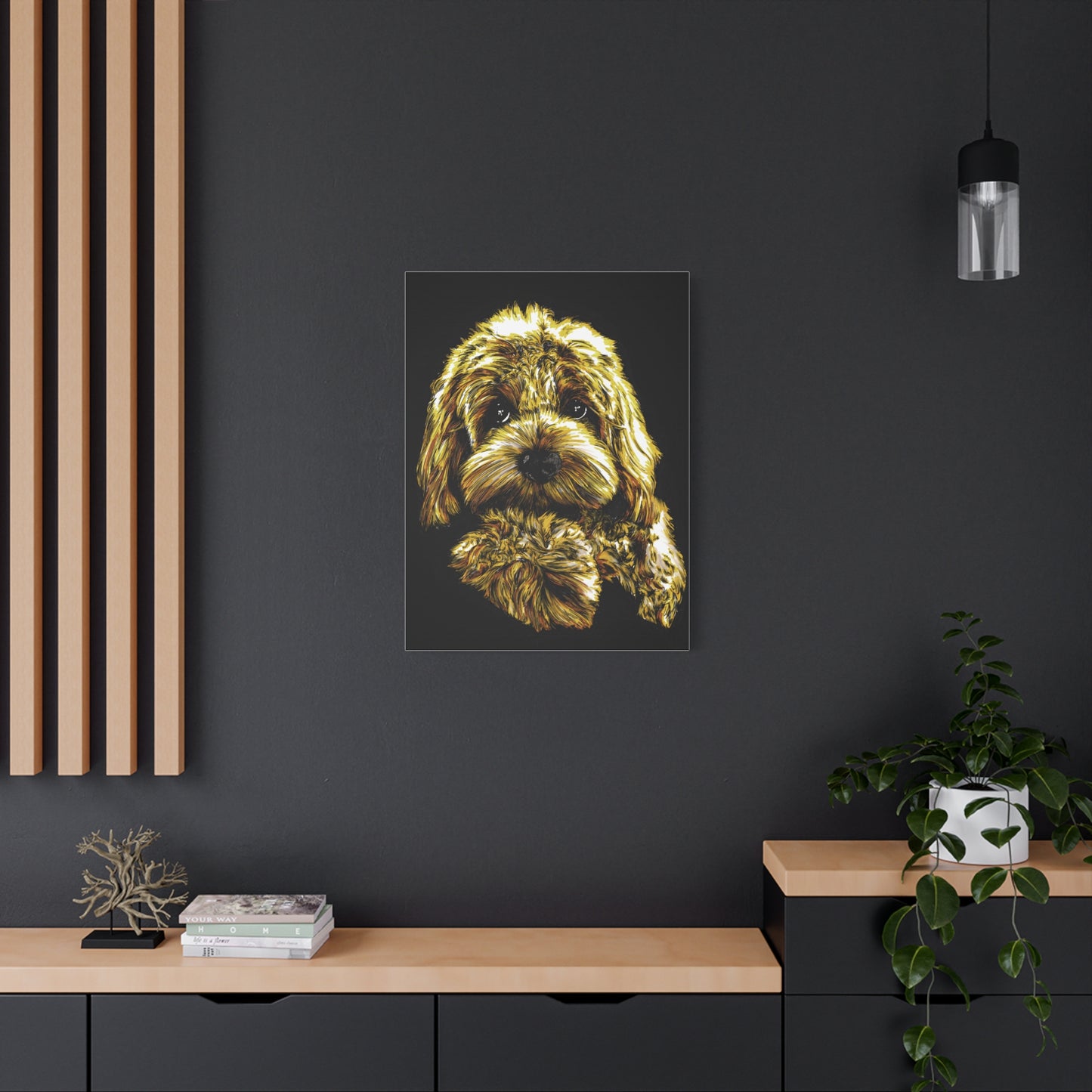 Goldendoodle Print, Hand-Drawn Original Dog Art,