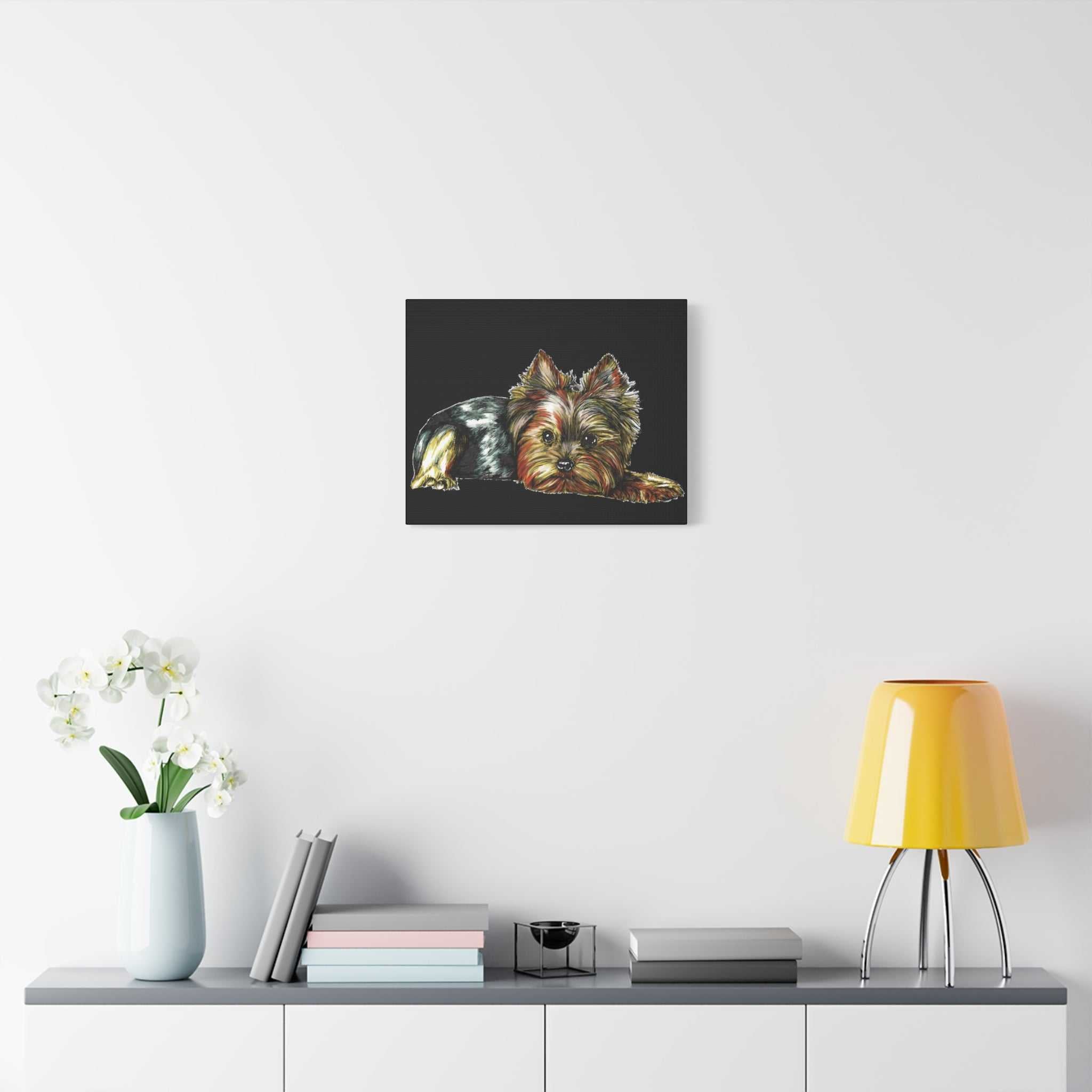 Bring home our Yorkshire Terrier Canvas Art - Cute Dog Stretched Print for Pet Lovers and show off your furry friend in style!