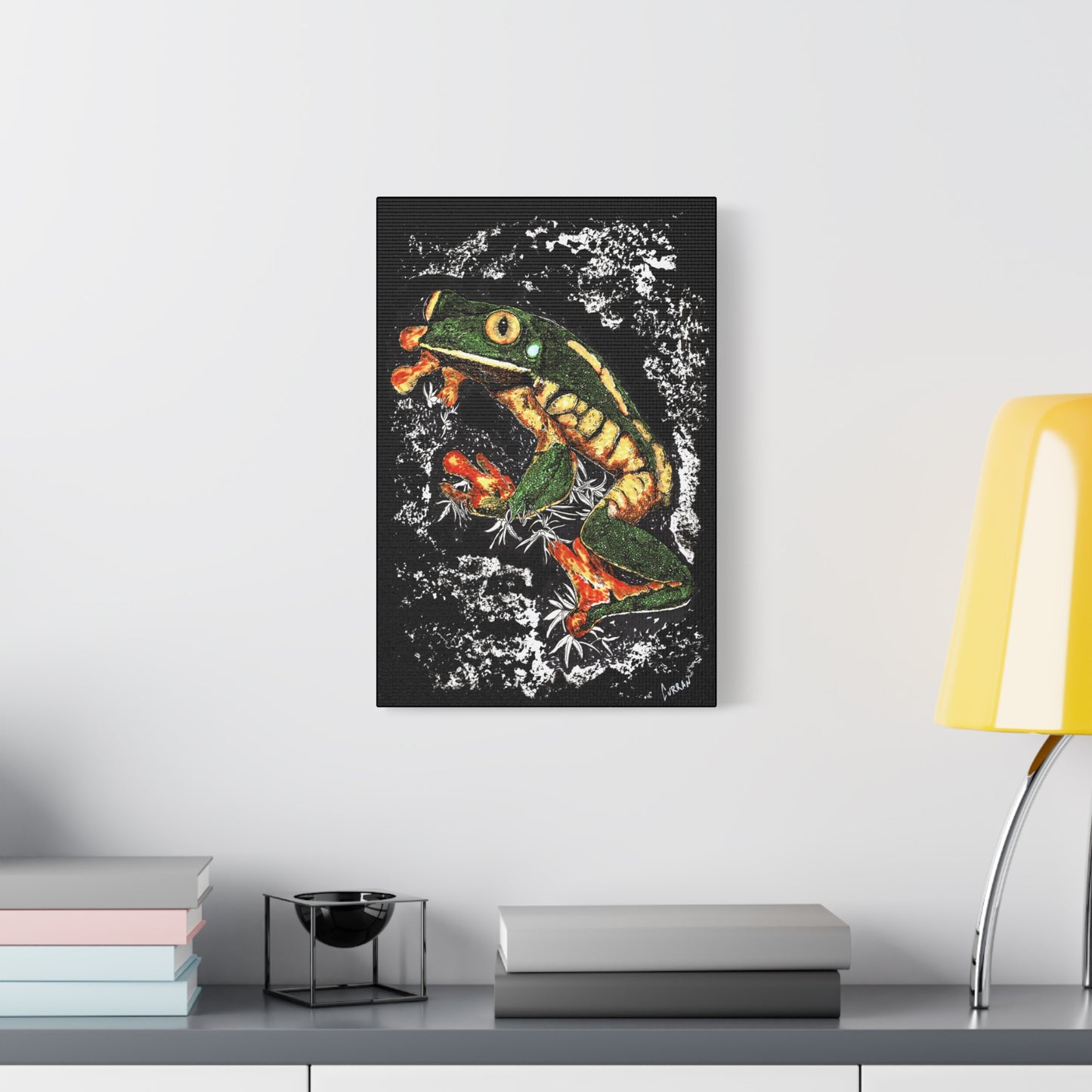 Frog Wall Art Print of the Original, hand drawn wall art