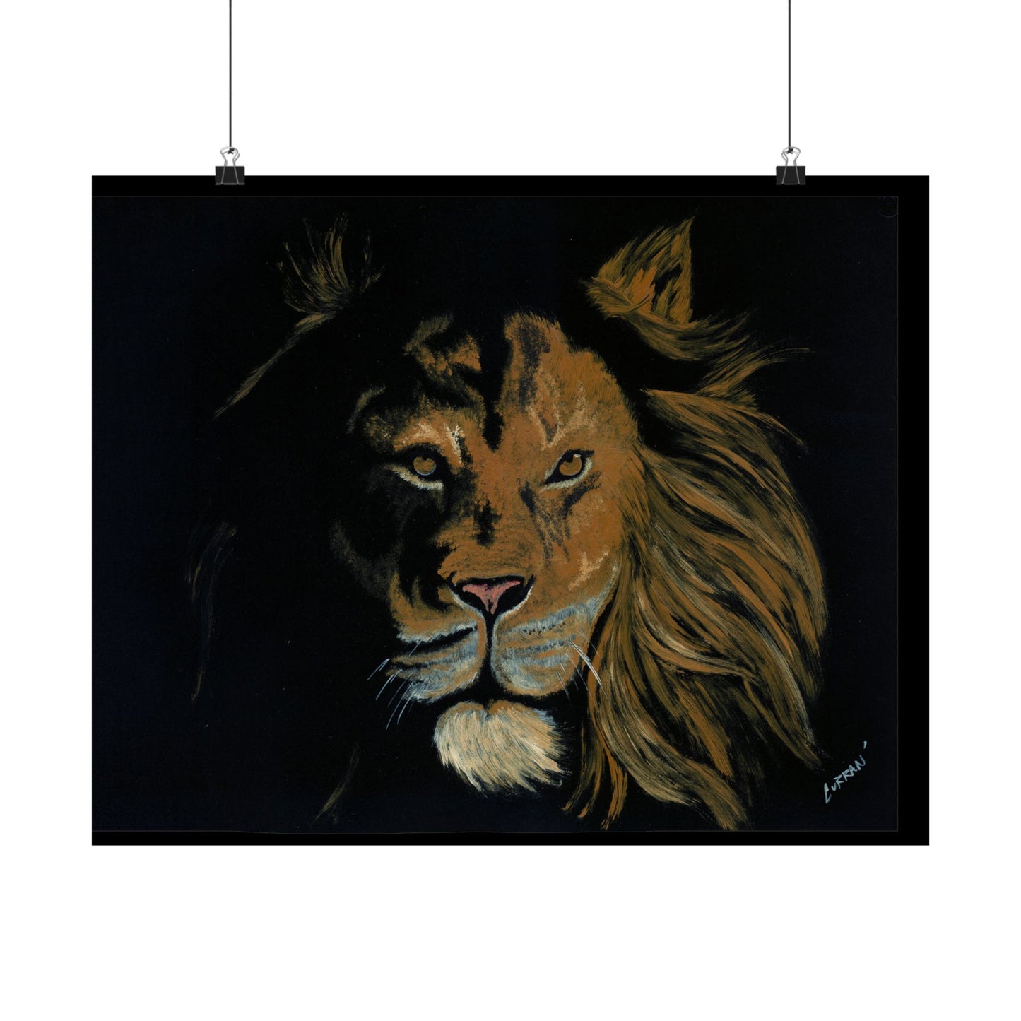 Majestic Lion Satin Poster - 300gsm Art Print for Home Decor