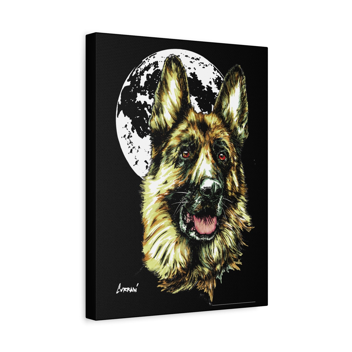 German Shepherd Print, Hand-Drawn Dog Art,