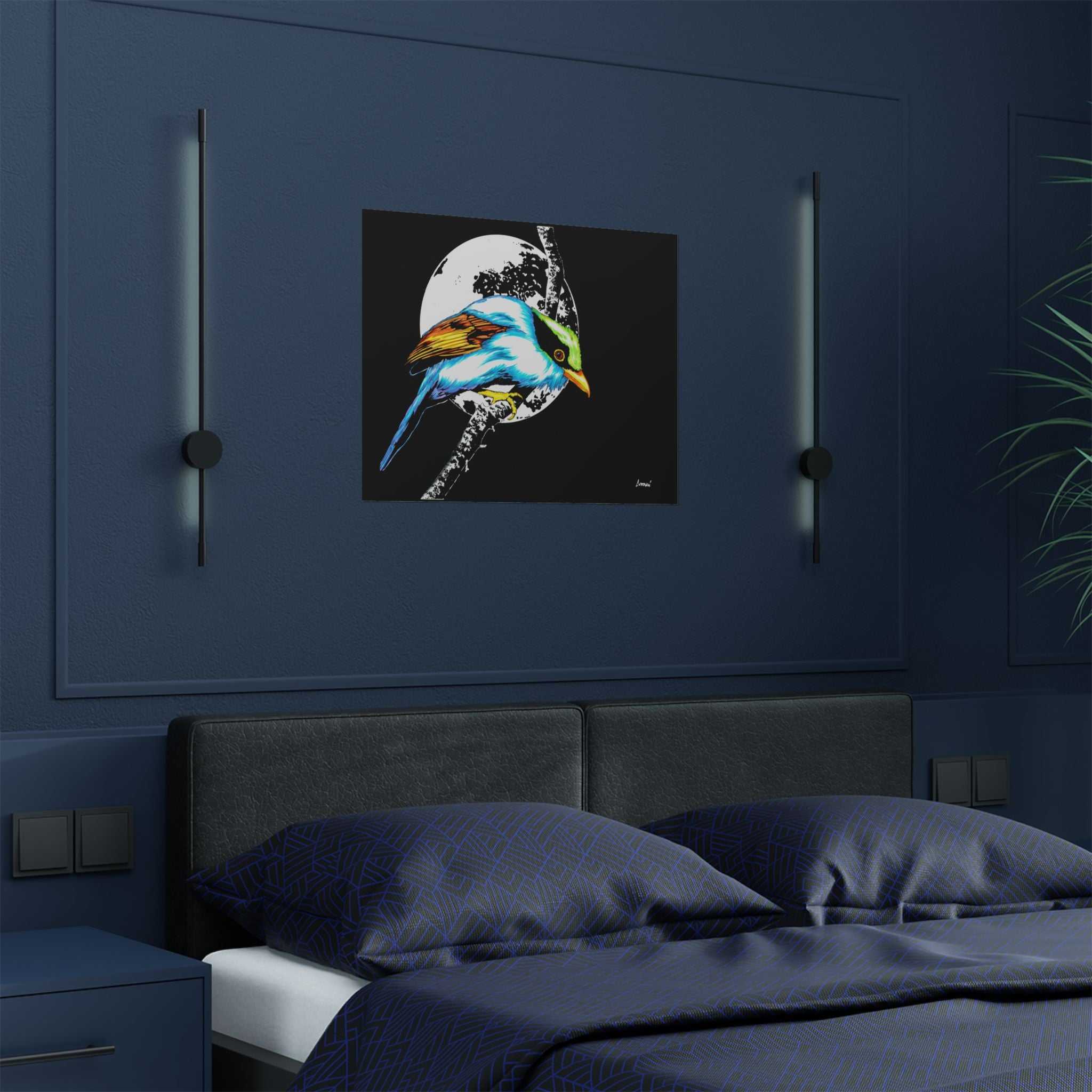 Bring nature's beauty into your space with our Vibrant Bird Satin Poster - Wall Art Print for Nature Lovers. Elevate your walls now!