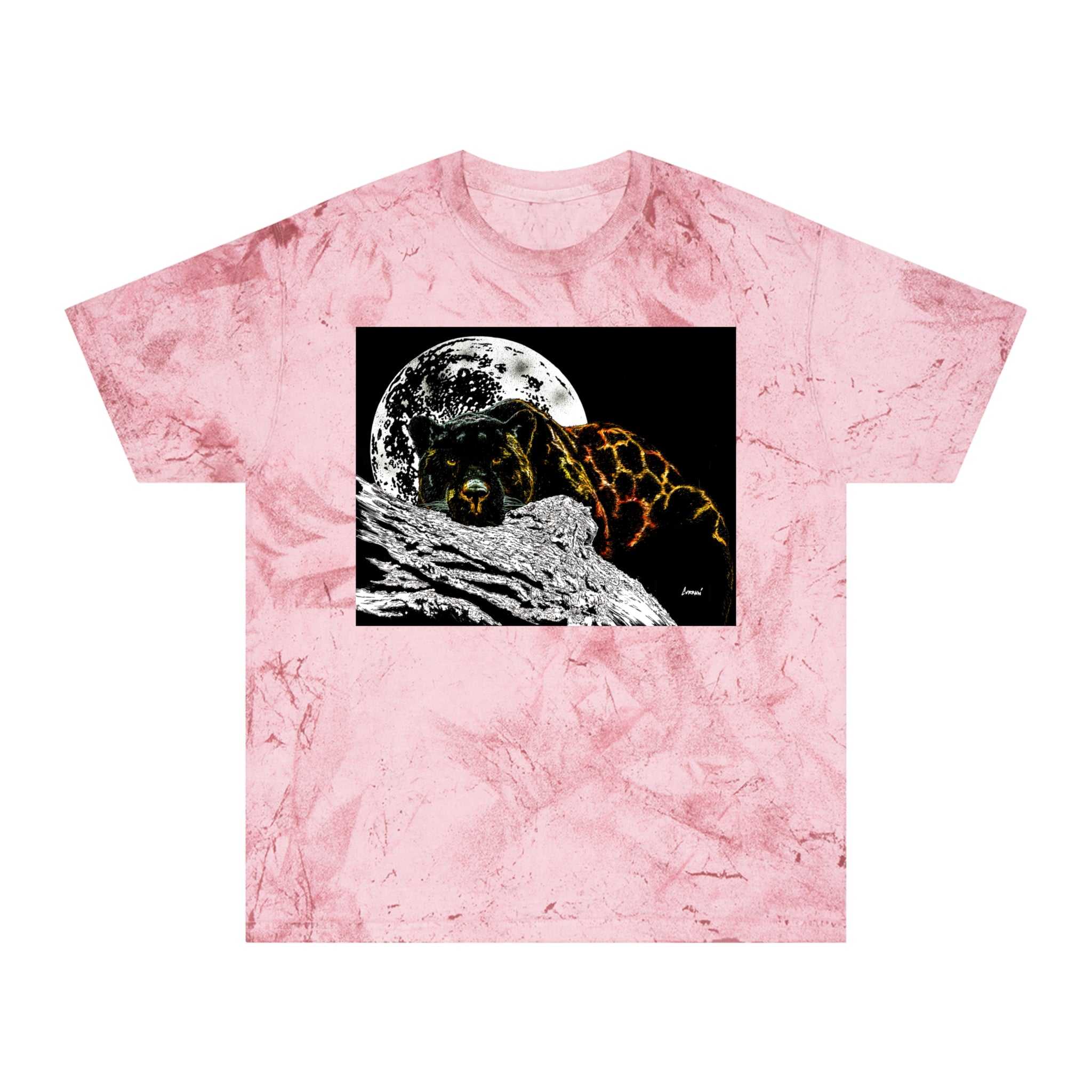 Panther in the Moonlight T Shirt Original Hand Drawn Art