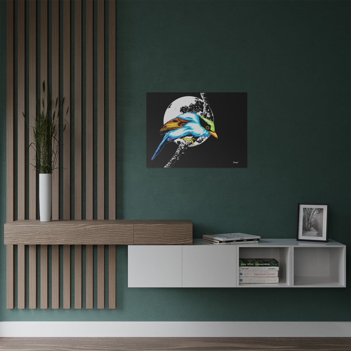 Vibrant Bird Satin Poster - 300gsm Wall Art Print for Nature Lovers