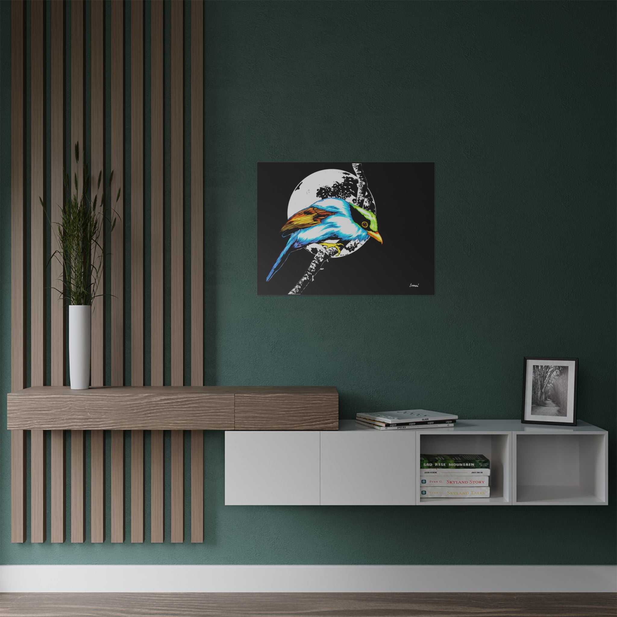 Bring nature's beauty into your space with our Vibrant Bird Satin Poster - Wall Art Print for Nature Lovers. Elevate your walls now!