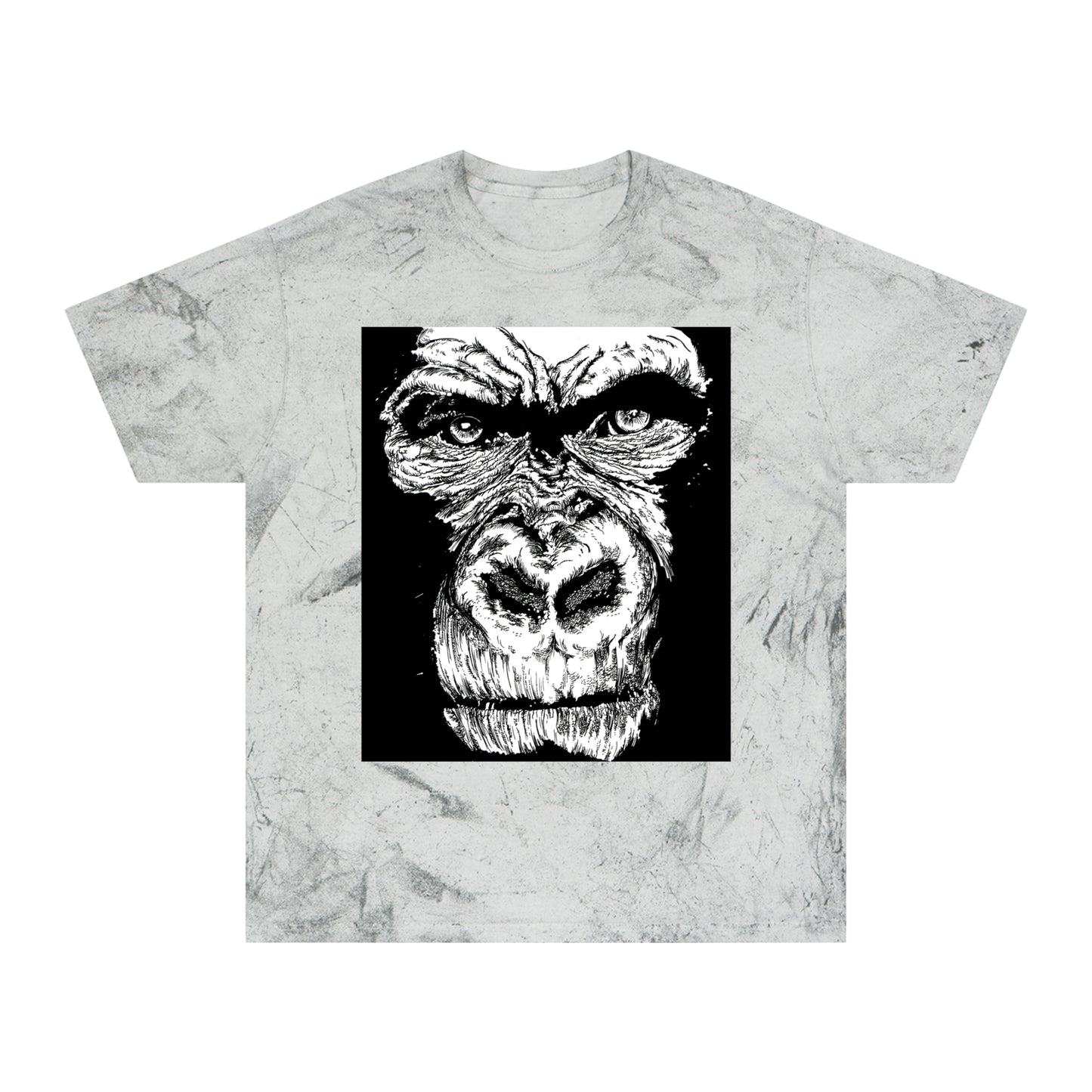 Gorilla Face Color Blast T Shirt Original Hand-Drawn Art