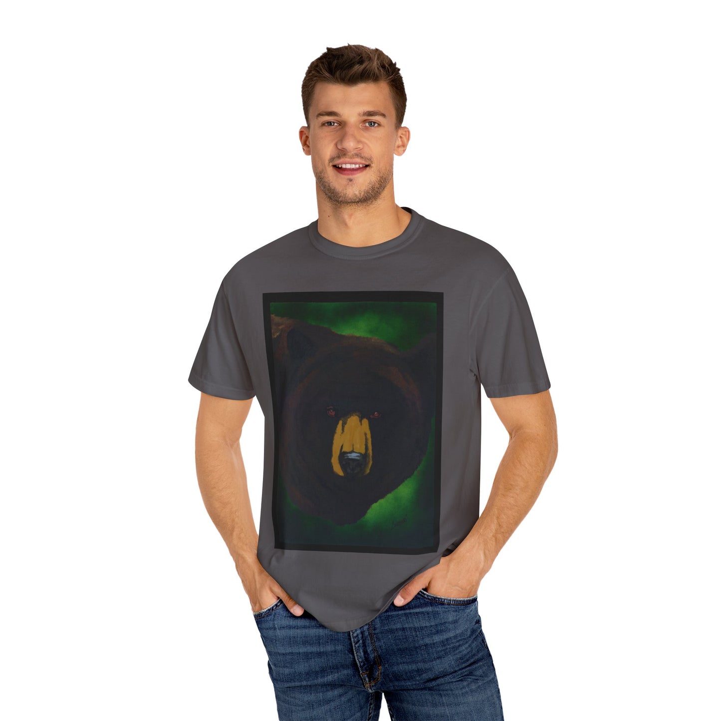 Brown Bear Unisex Garment-Dyed T-Shirt - Nature Apparel