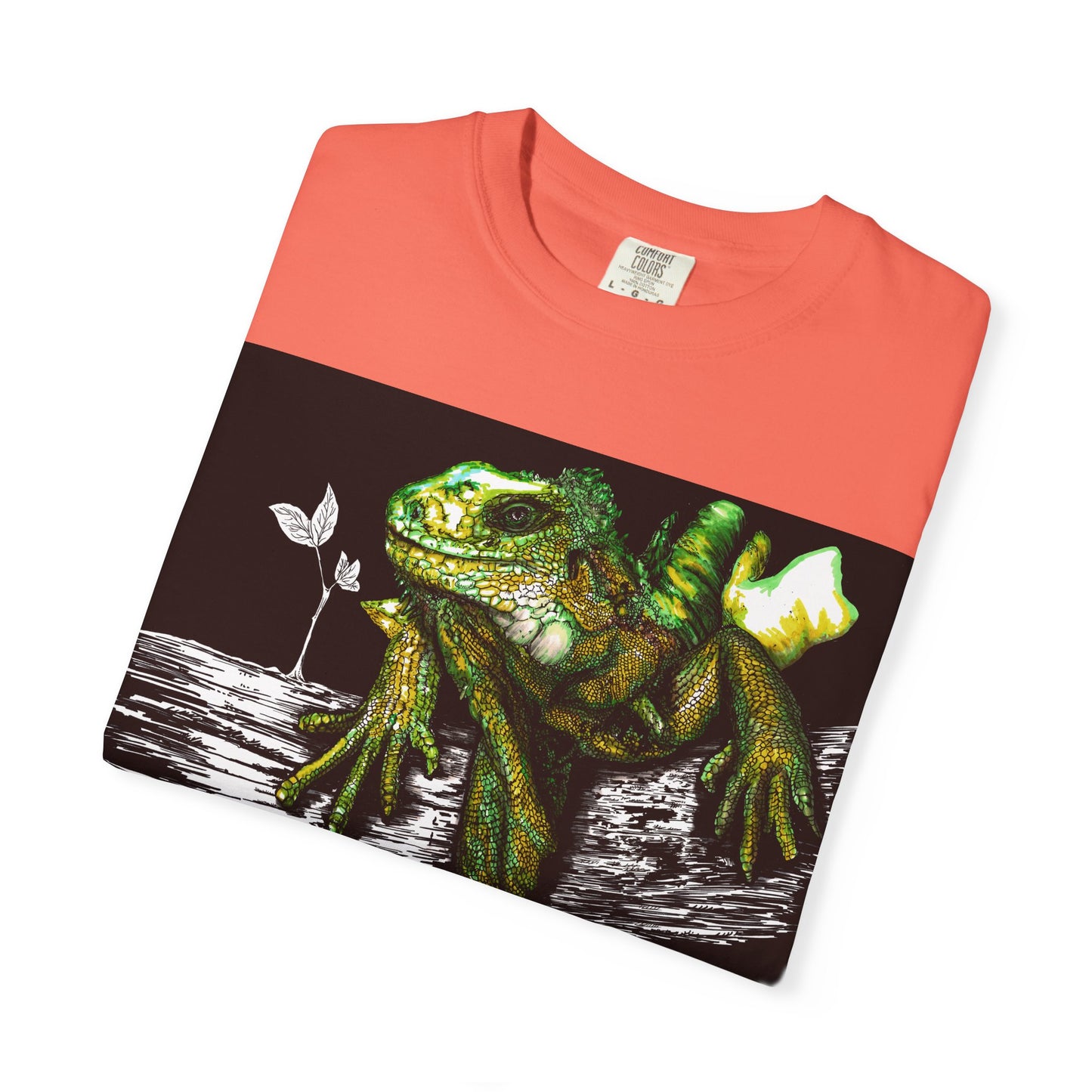 Iguana Unisex T-shirt - Hand Painted Art Design
