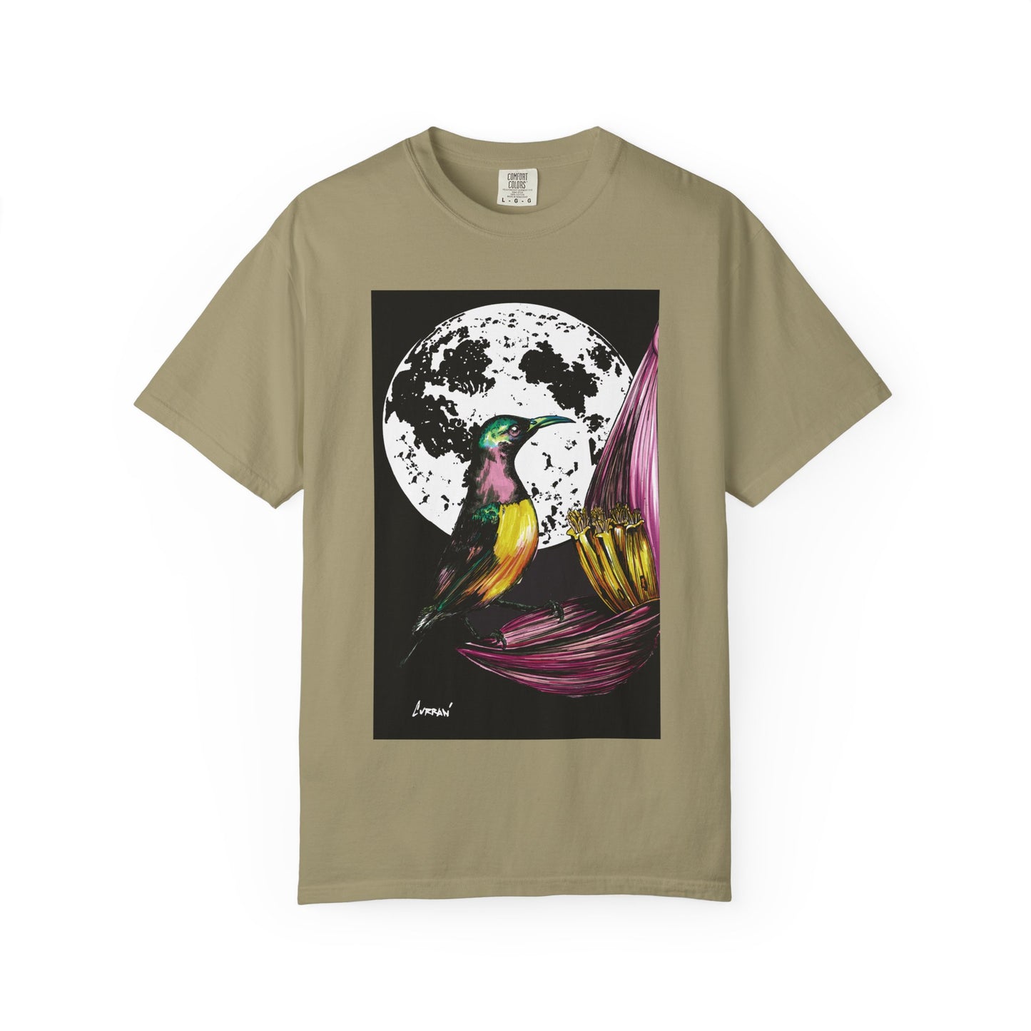 Moonlit Hummingbird Unisex T-Shirt - Vibrant Nature Design