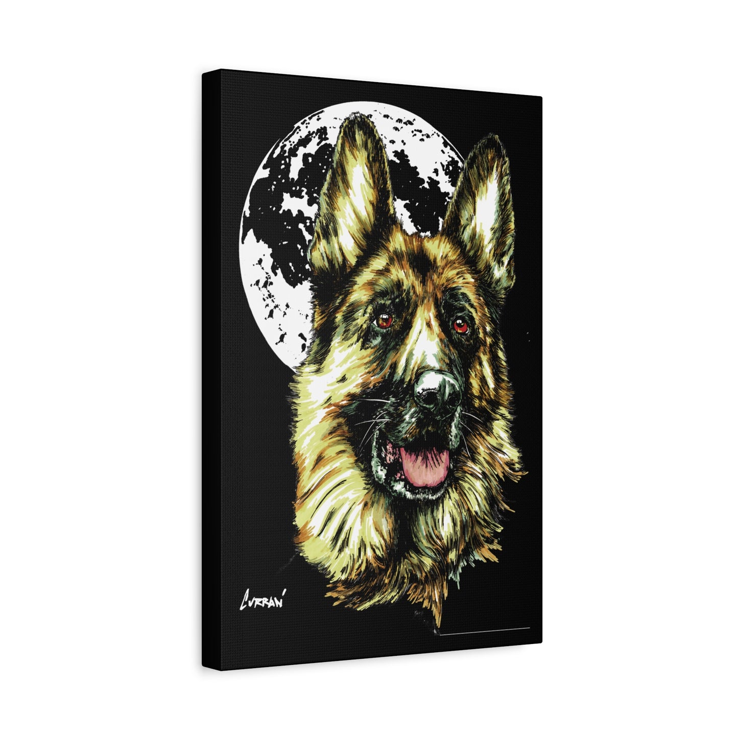 German Shepherd Print, Hand-Drawn Dog Art,
