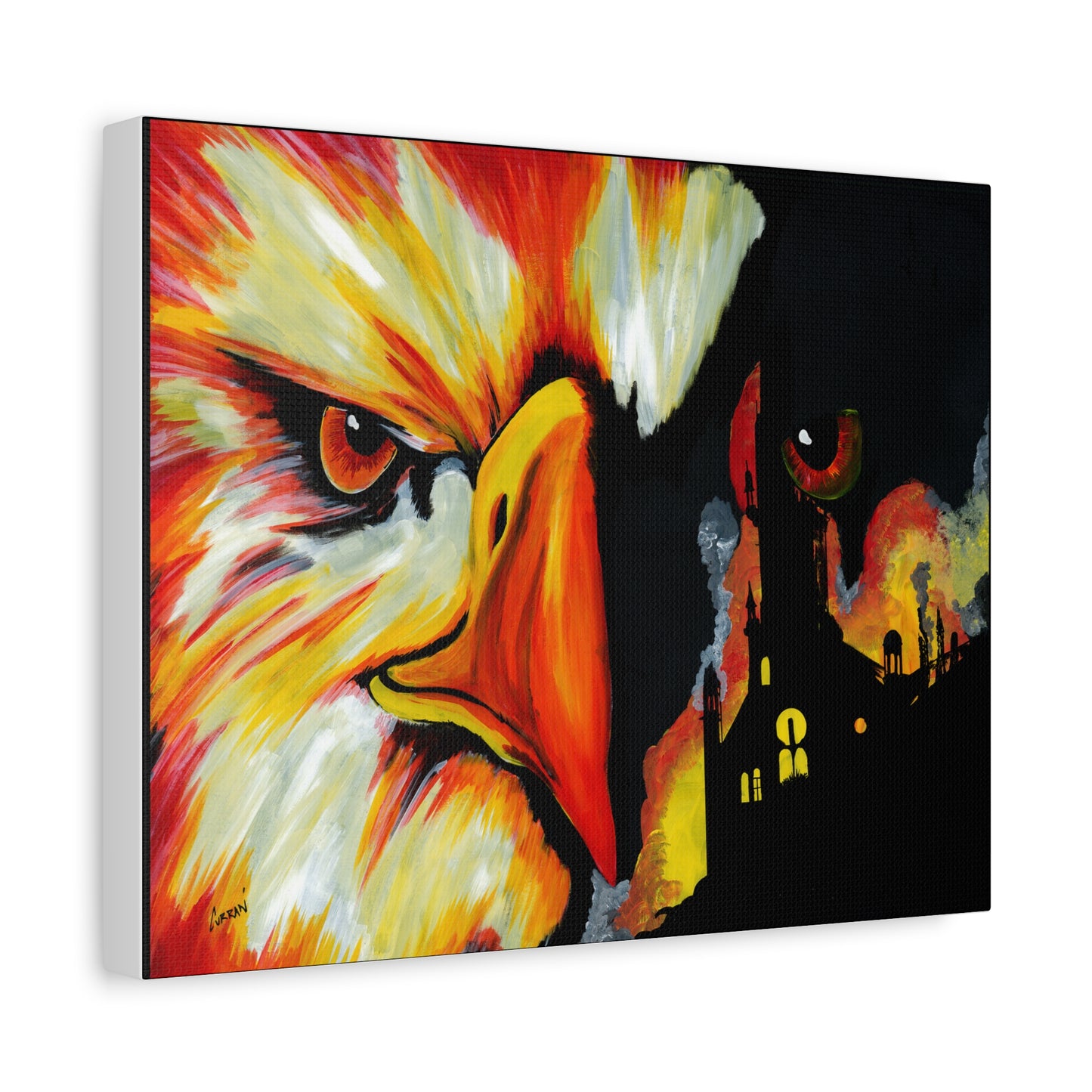 Phoenix Canvas Print, Print of my Original hand painted art printed on stretched canvas of a Phoenix