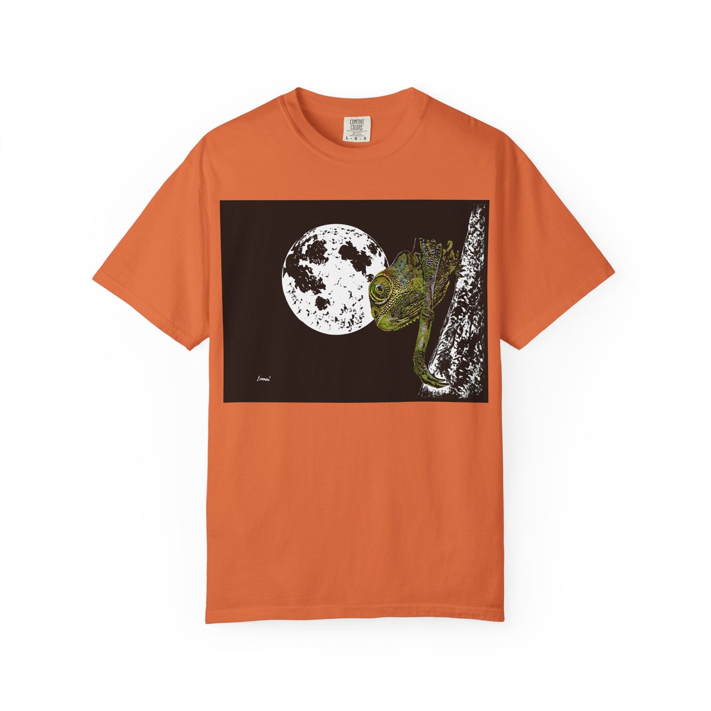 Moonlit Chameleon Unisex T-Shirt - Nature-Inspired Art Tee for Wildlife Lovers