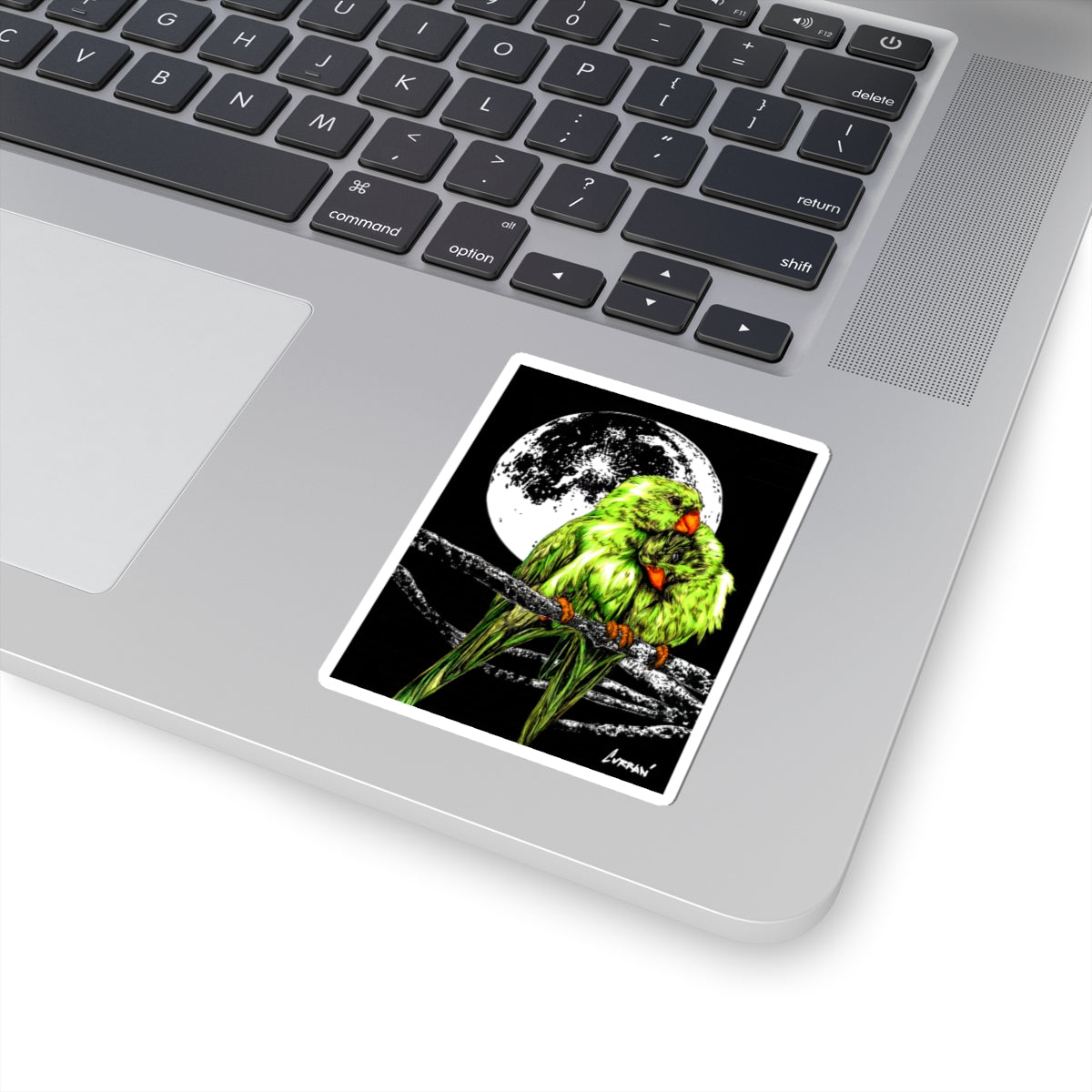 Romantic Parrot Kiss-Cut Stickers for Nature Lovers