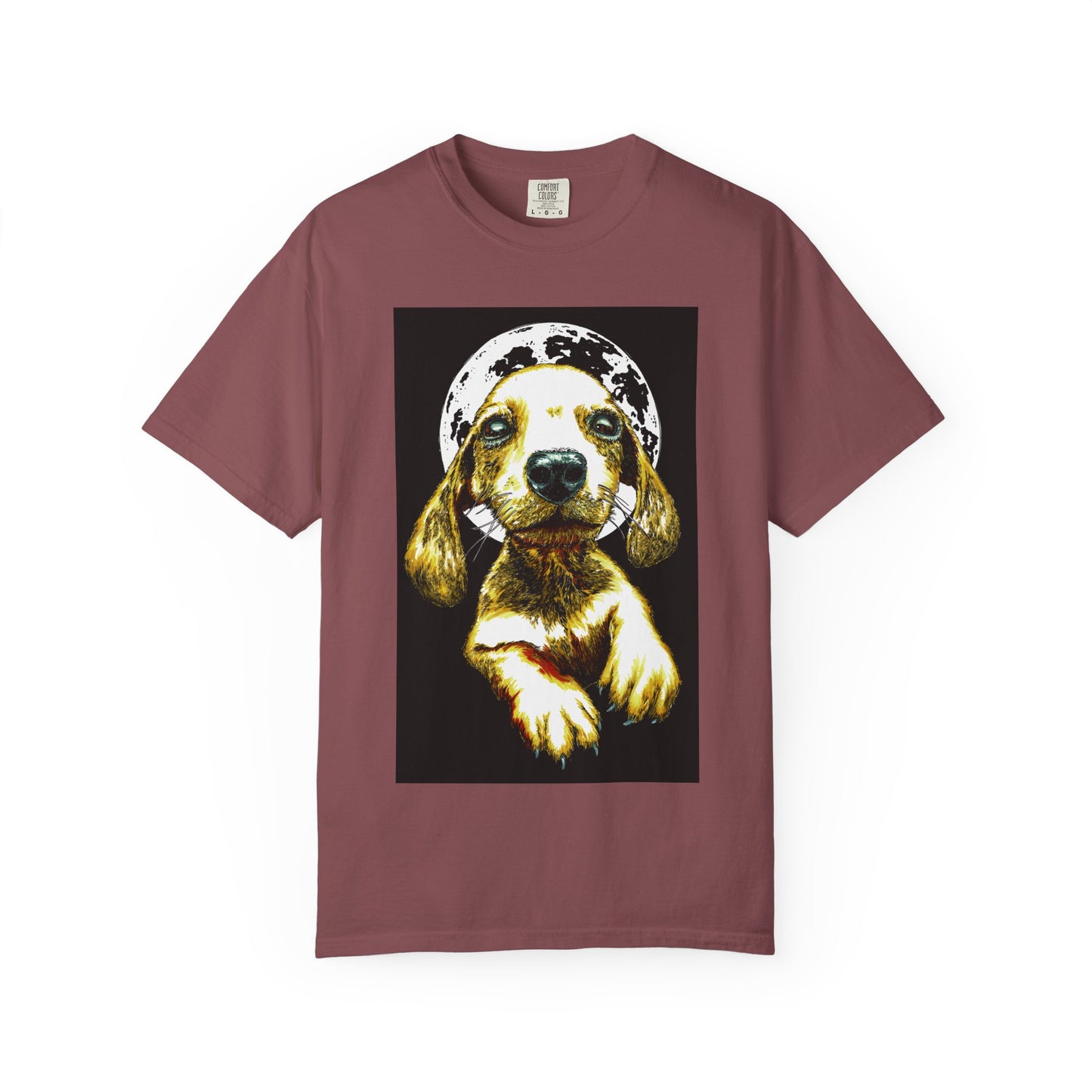 Unisex Garment-Dyed T-Shirt – Original Hand-Painted Puppy Art