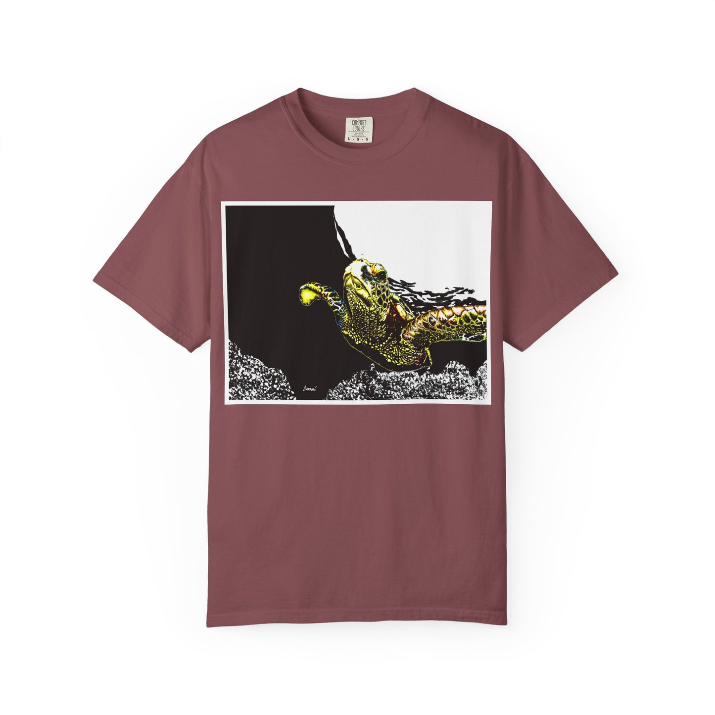 Sea Turtle Garment-Dyed Graphic Tee - Unisex Ocean Style T-Shirt