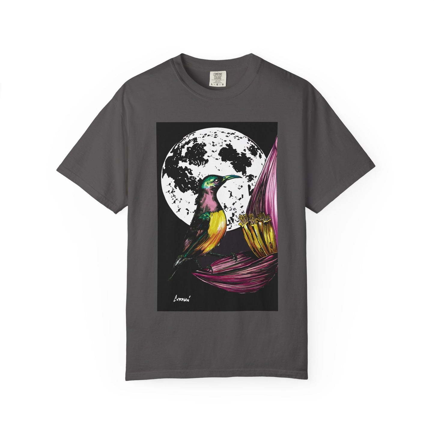 Moonlit Hummingbird Unisex T-Shirt - Vibrant Nature Design
