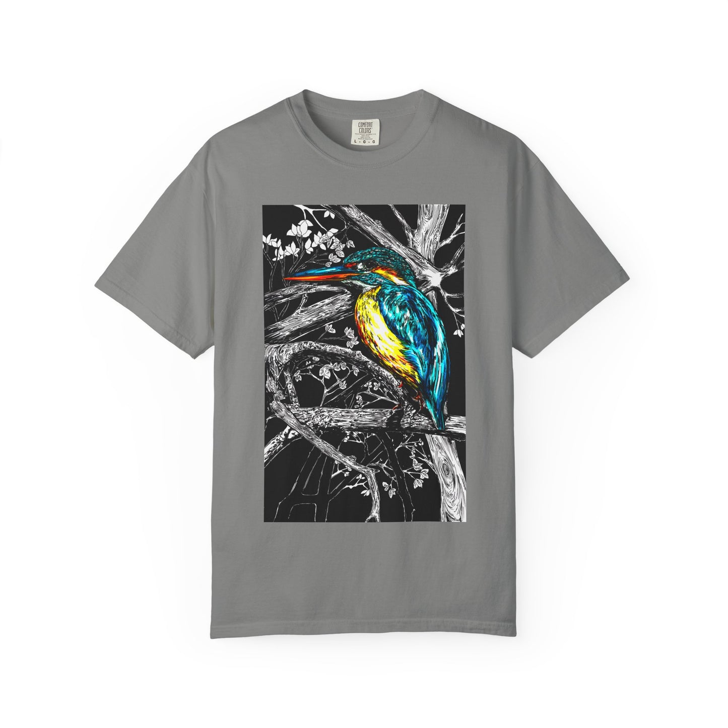 Vibrant Kingfisher Graphic Unisex T-Shirt - Nature Lover's Tee