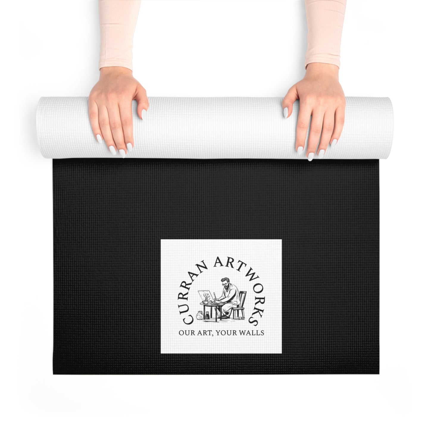 Frog Yoga Mat, Hand-Drawn Mat, Artistic Yoga Mat