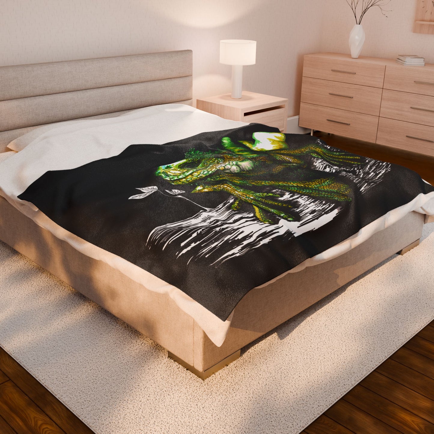Lizard Design Cozy Velveteen Plush Blanket for Nature Lovers