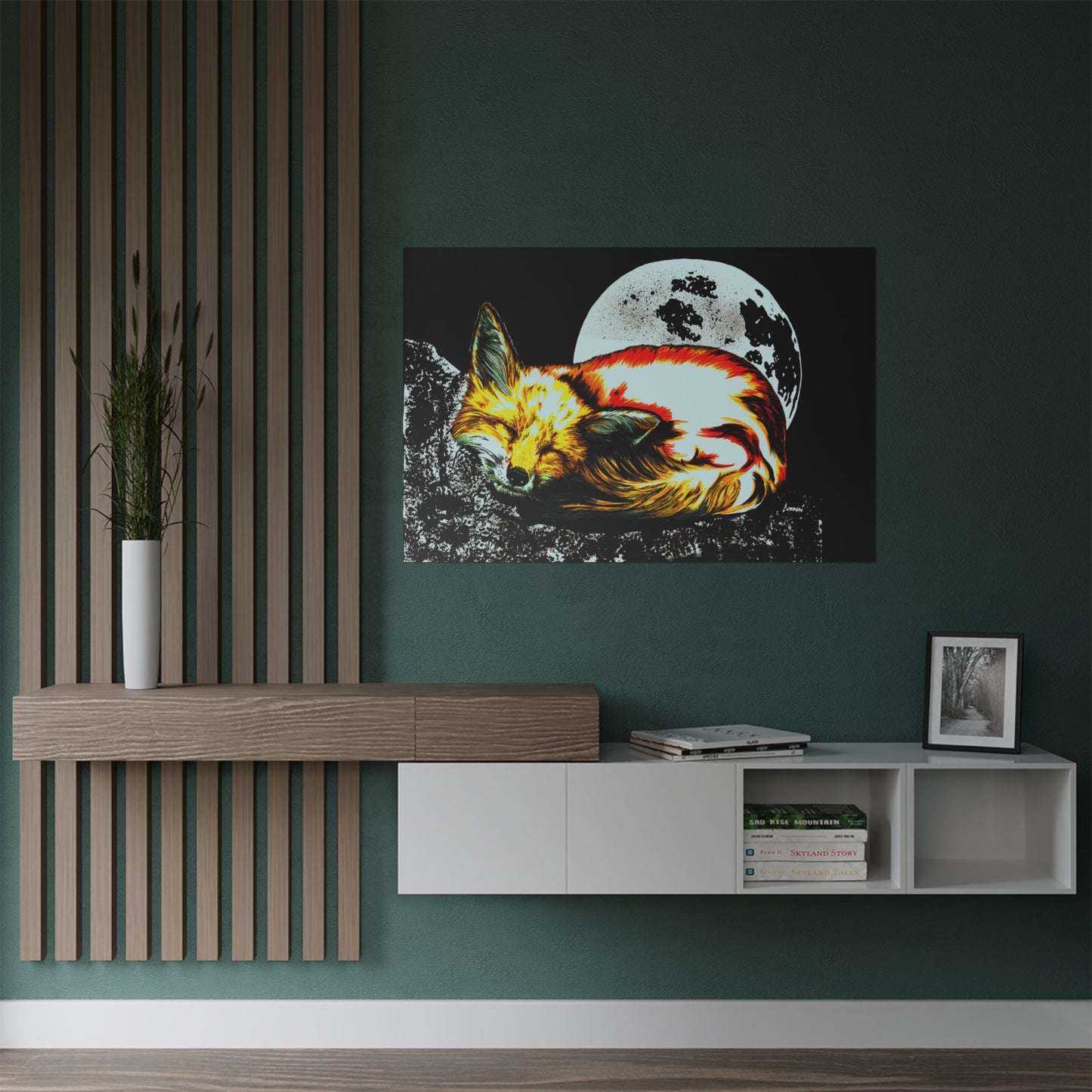 Dreamy Fox Satin Poster - 300gsm Art Print for Animal Lovers