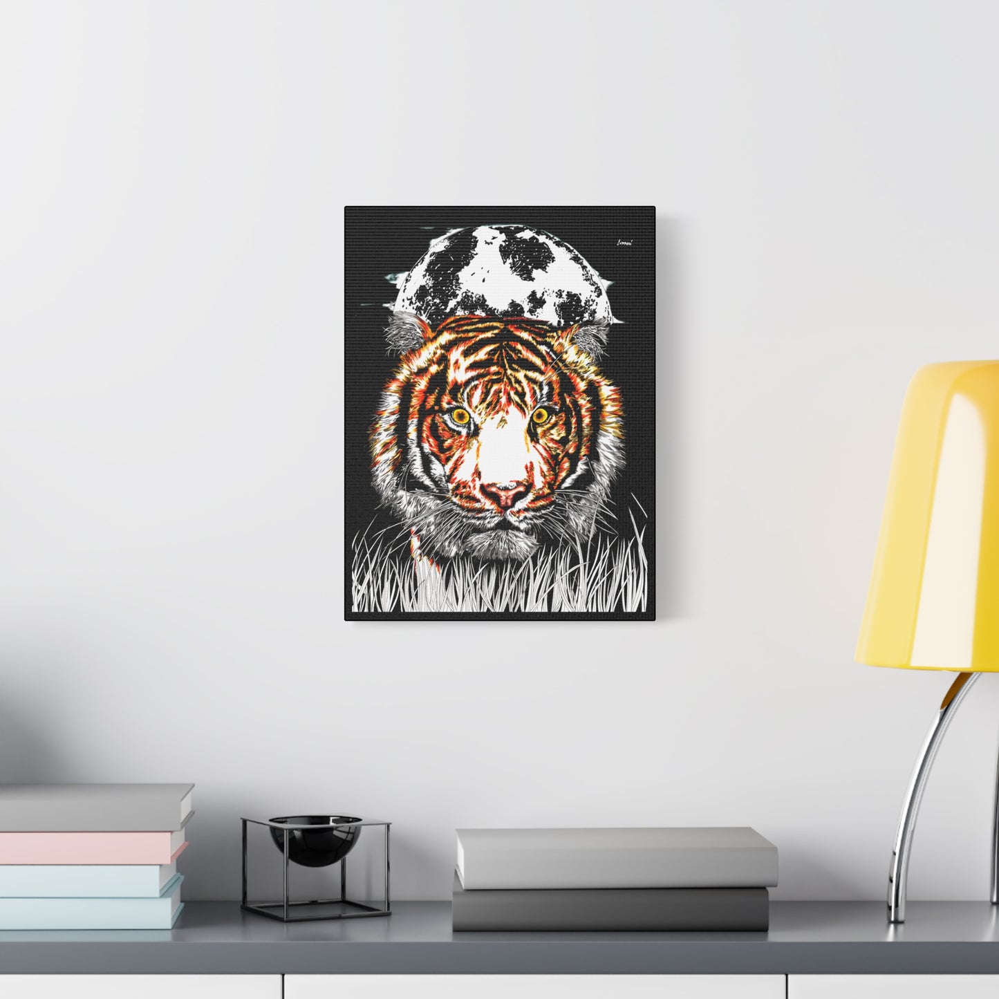 Tiger Wall Art Print of the Original, hand drawn wall art of a Tiger