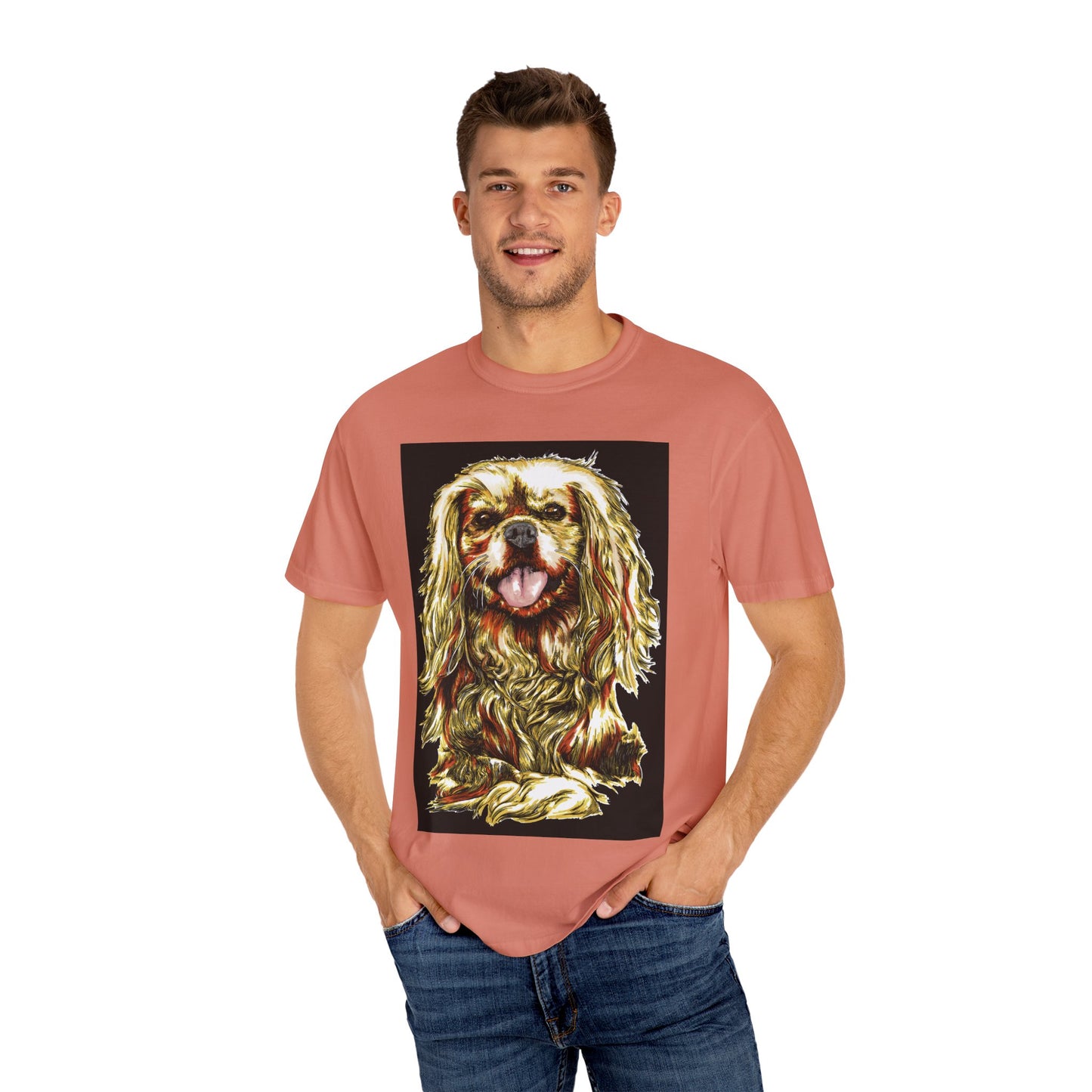 Cocker Spaniel Unisex Tee featuring Hand Drawn Art