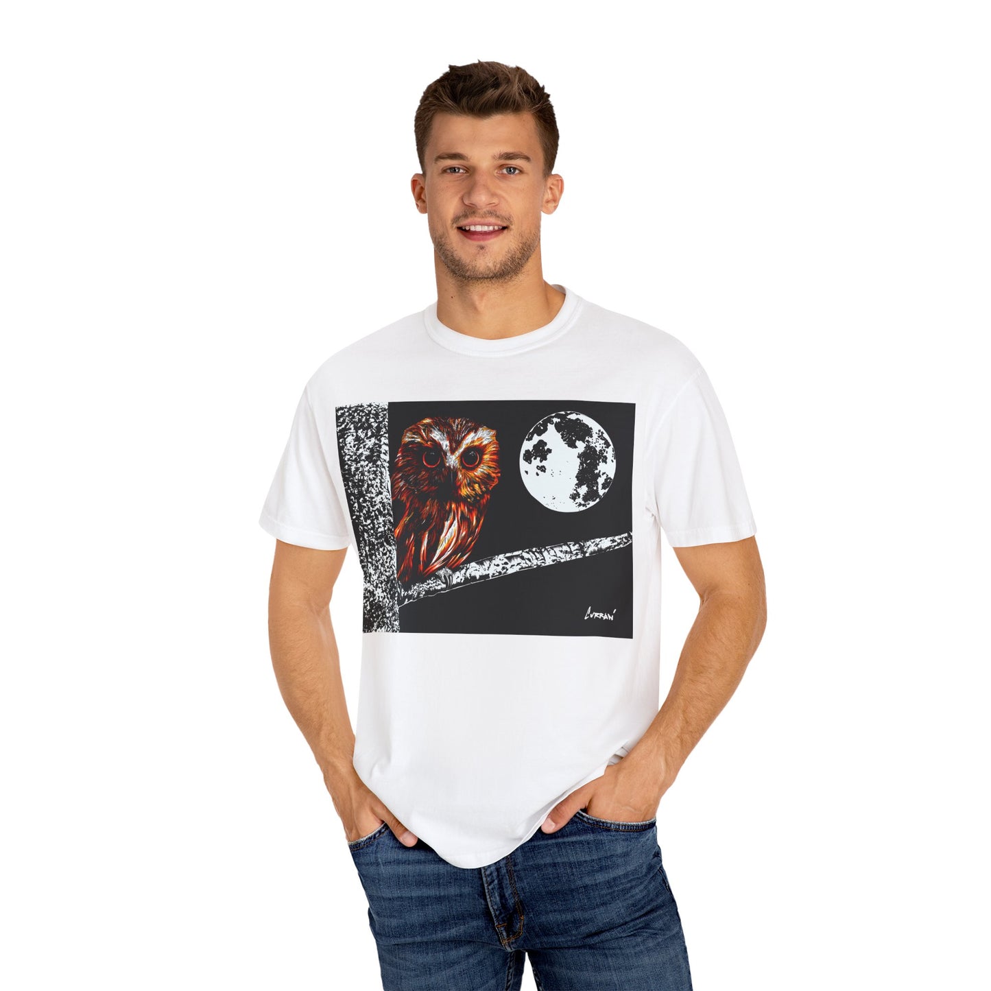 Moonlit Owl Unisex T-Shirt - Nature-Inspired Graphic Tee