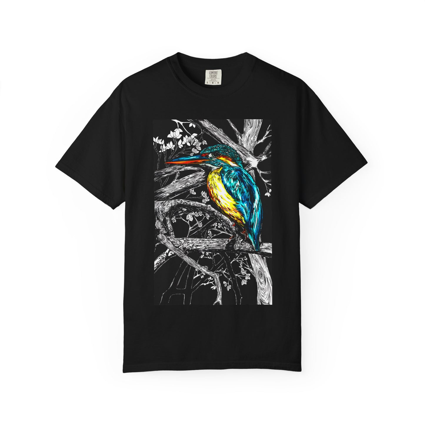 Vibrant Kingfisher Graphic Unisex T-Shirt - Nature Lover's Tee