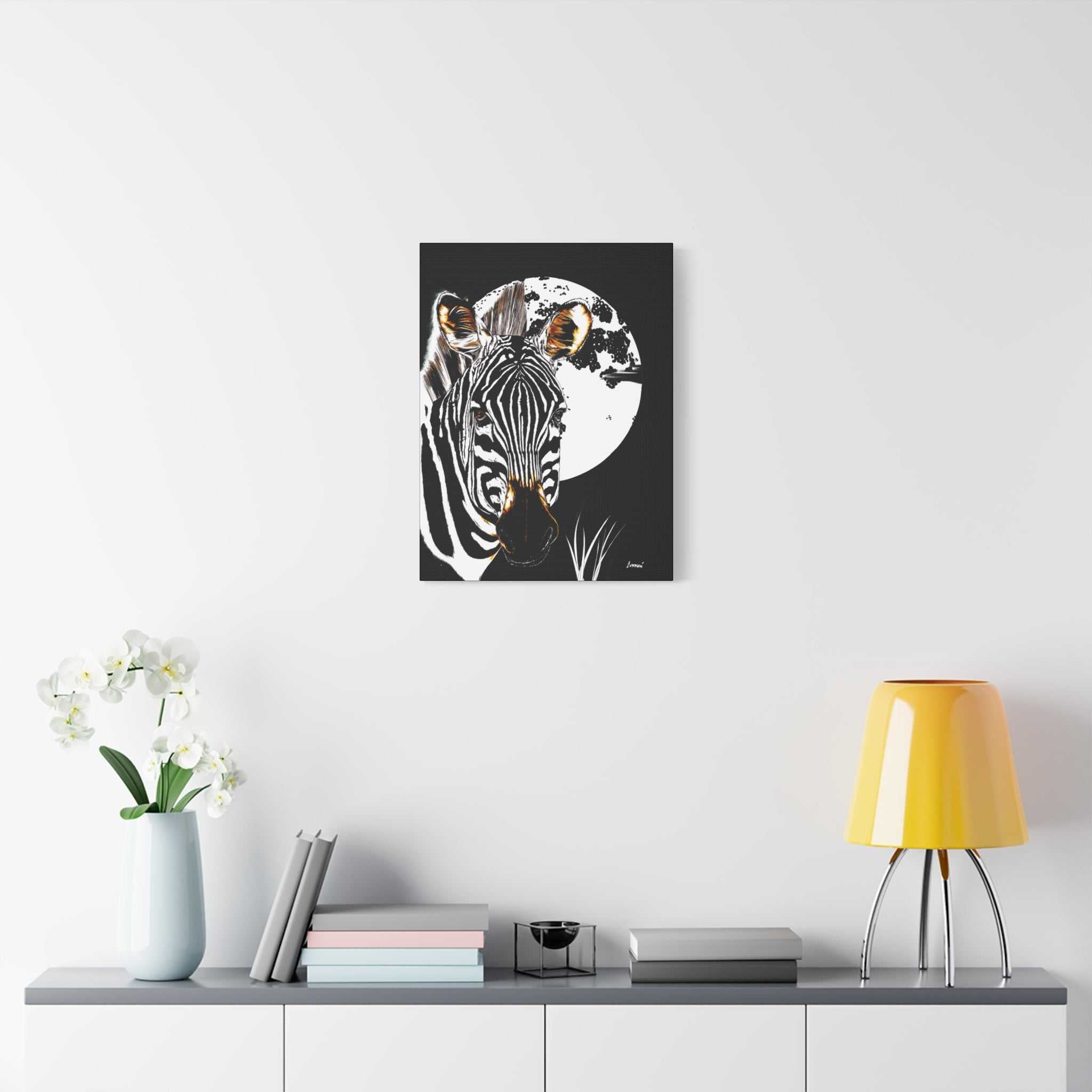 Zebra Wall Art, Zebra Print, Hand-Drawn Zebra, Wildlife Art, Safari Animal Decor, Nature Wall Art, Black and White Art, Animal Lover Gift Printed on Matte Canvas,
