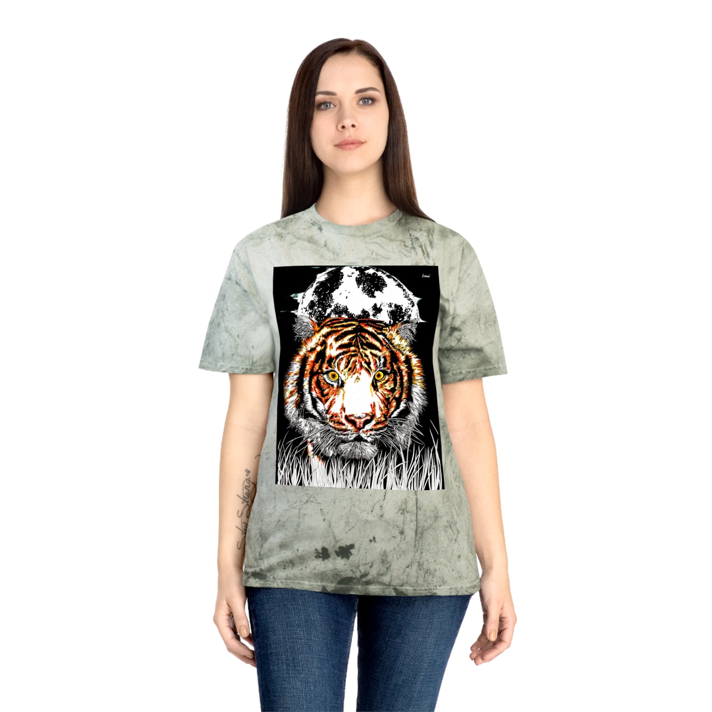 Color Blast Tiger Unisex T Shirt Original Hand Drawn Art