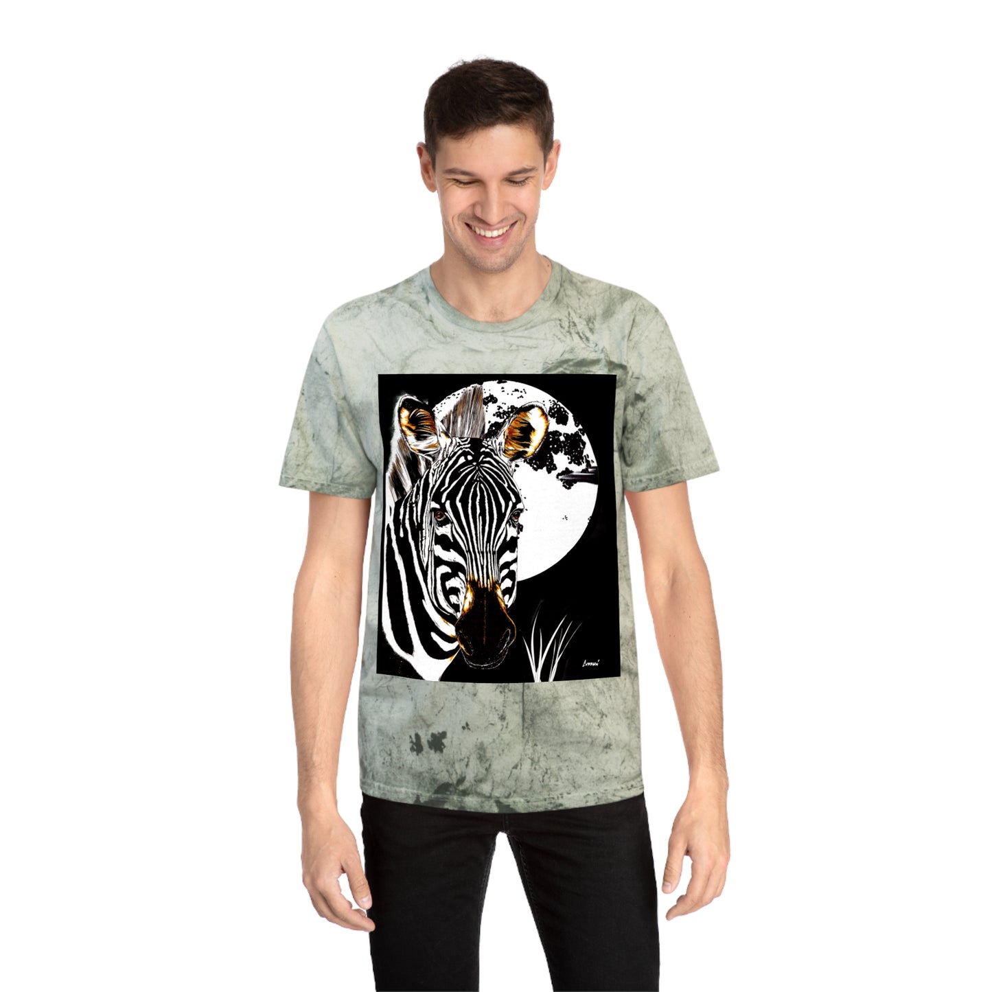 Color Blast Zebra Unisex T shirt