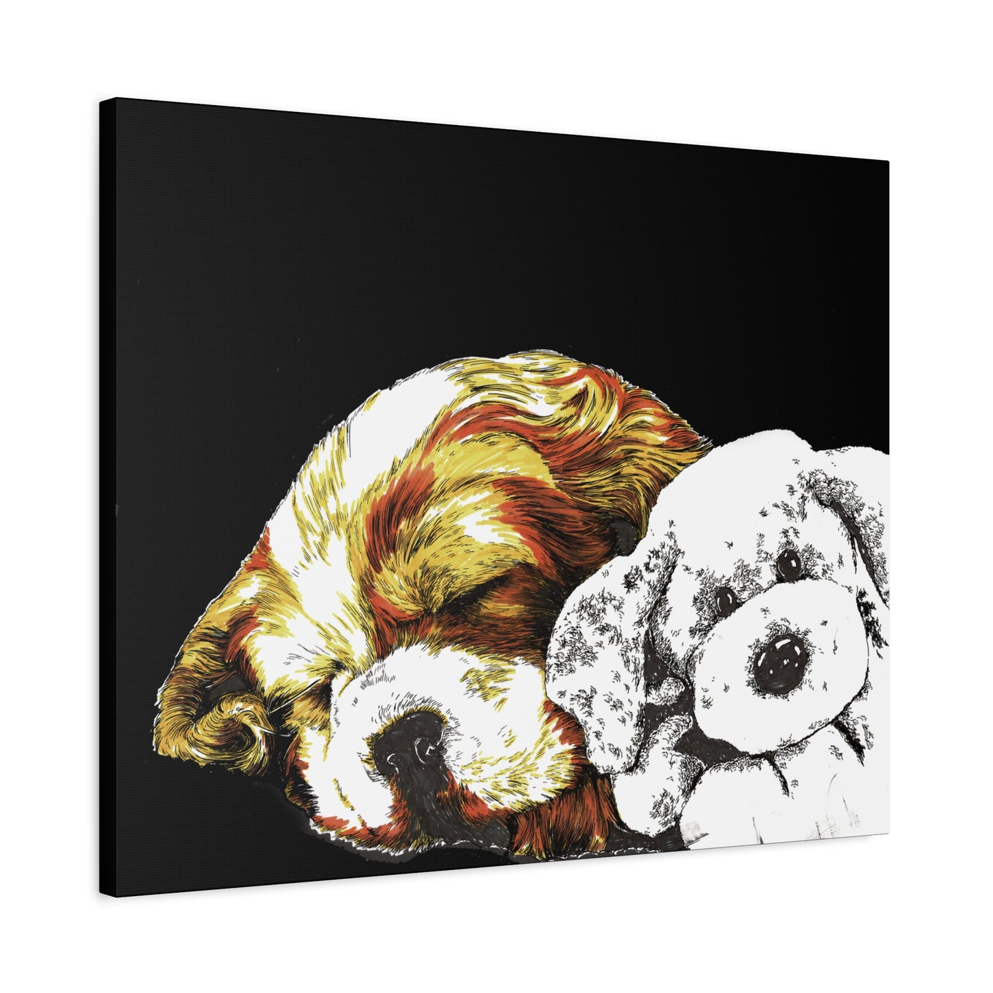 Cocker Spaniel Puppy Print, Hand-Drawn Dog Art