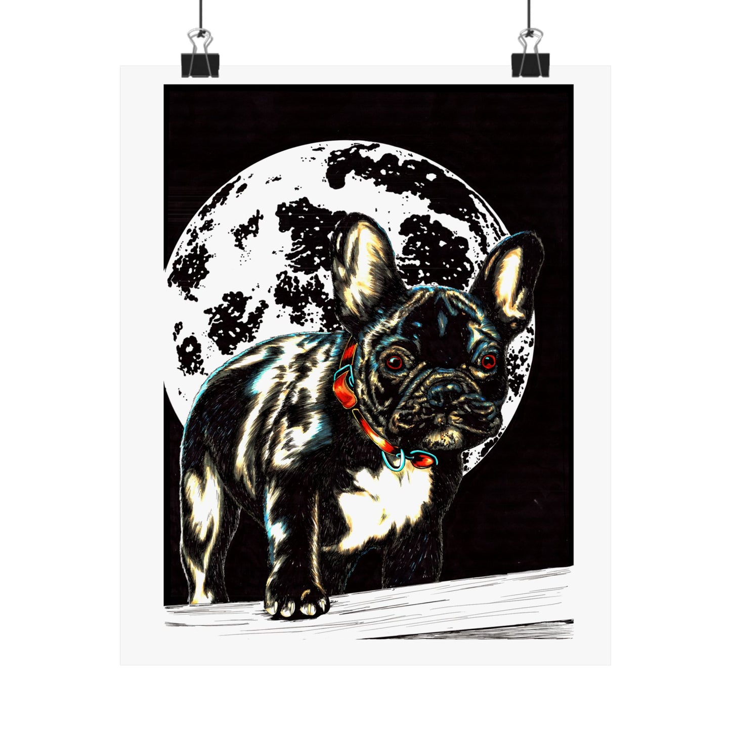 French Bulldog Art Satin Poster Wall Décor for Pet Lovers