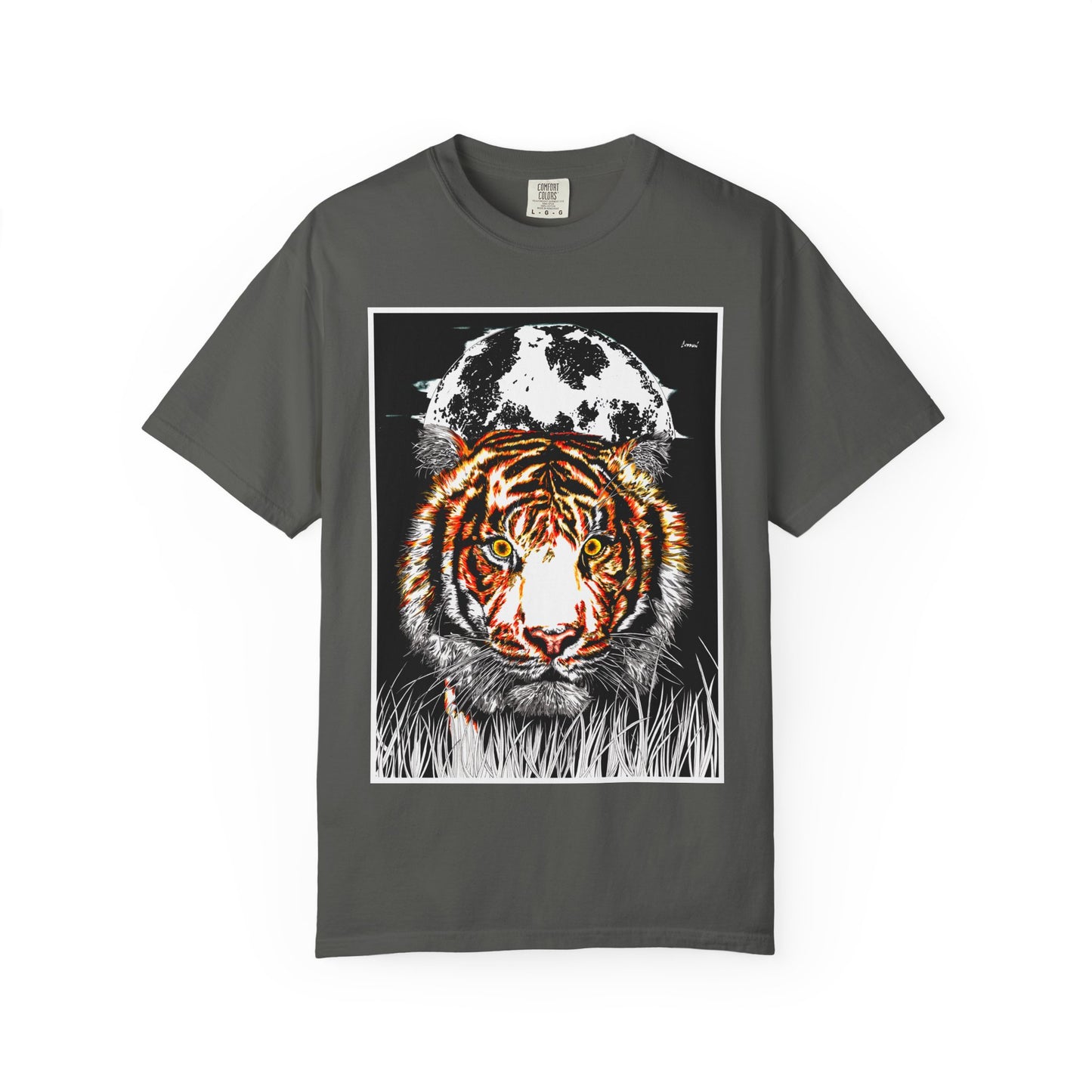 Tiger Garment-Dyed Graphic T-Shirt - Unisex Wild Animal Tee