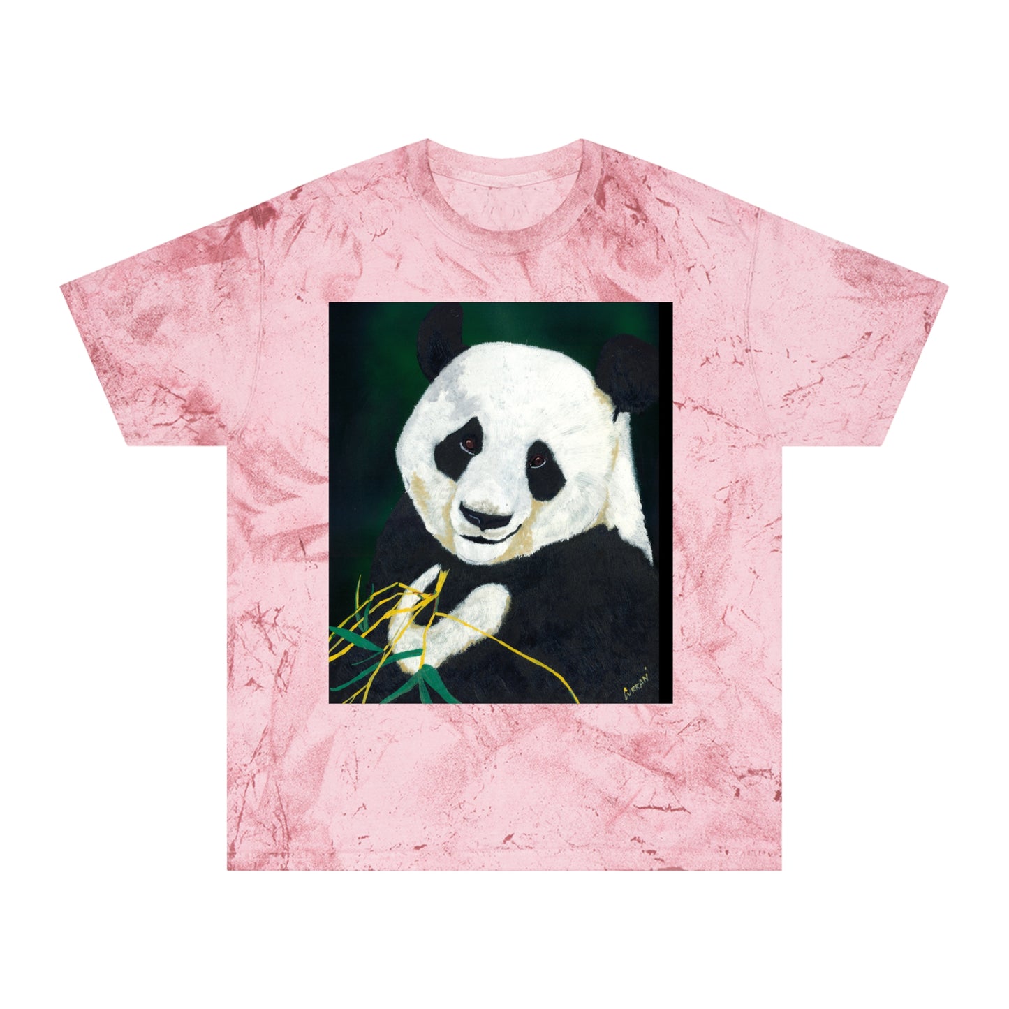 Cute Panda Unisex Color Blast T Shirt Nature Inspired Design