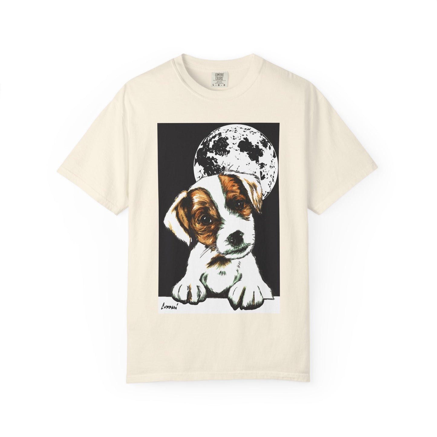 Moonlit Beagle Puppy Unisex Garment-Dyed T-shirt – Perfect for Animal Lovers