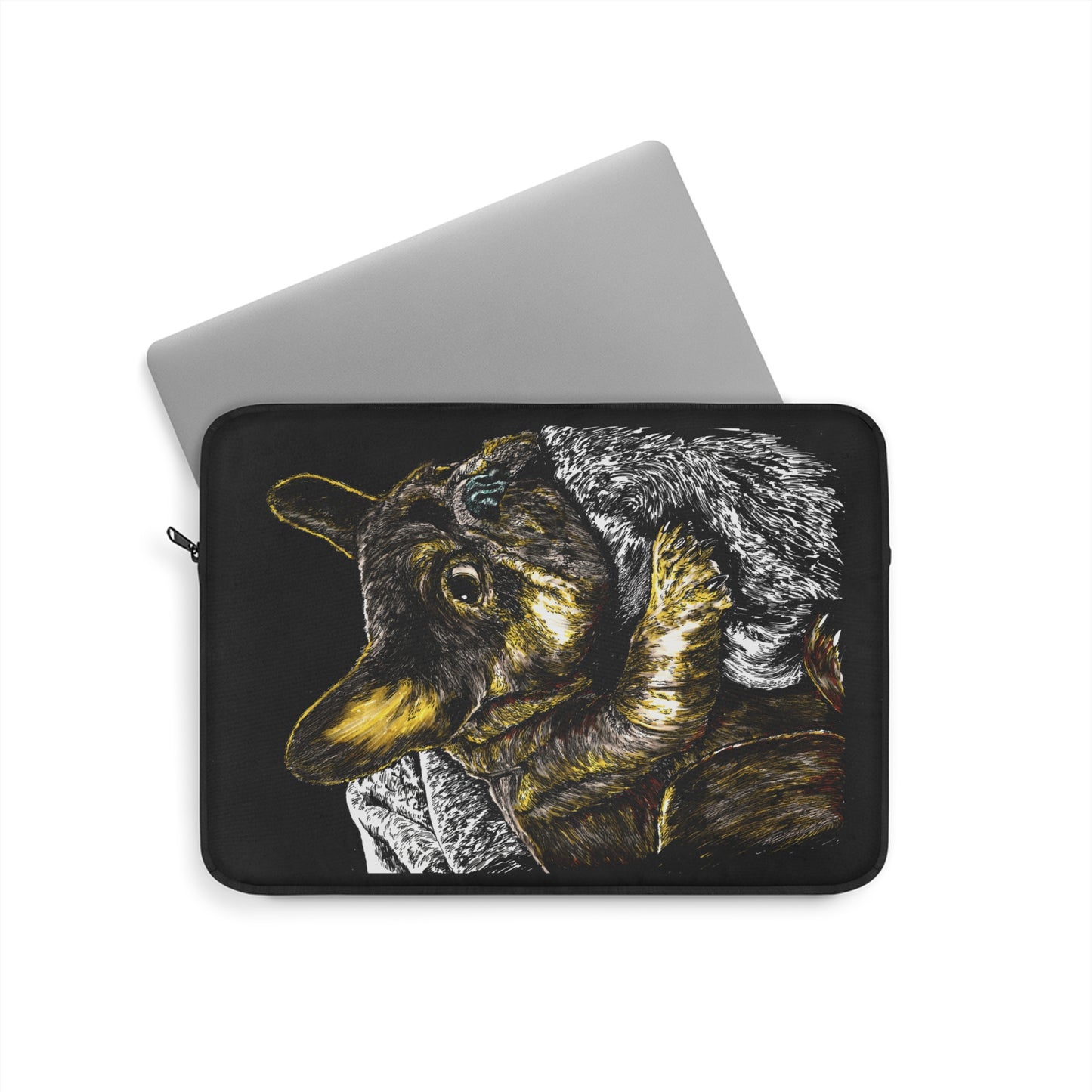 Charming French Bulldog Laptop Sleeve by Curran Artworks