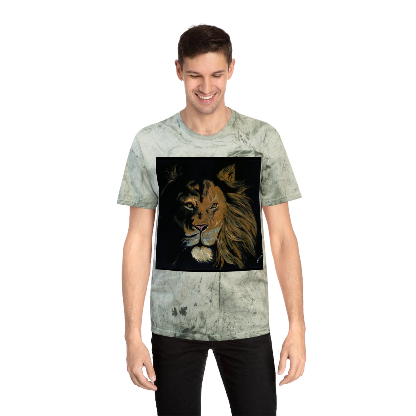 Color Blast T Shirt Powerful Lion Design by Kris Curran