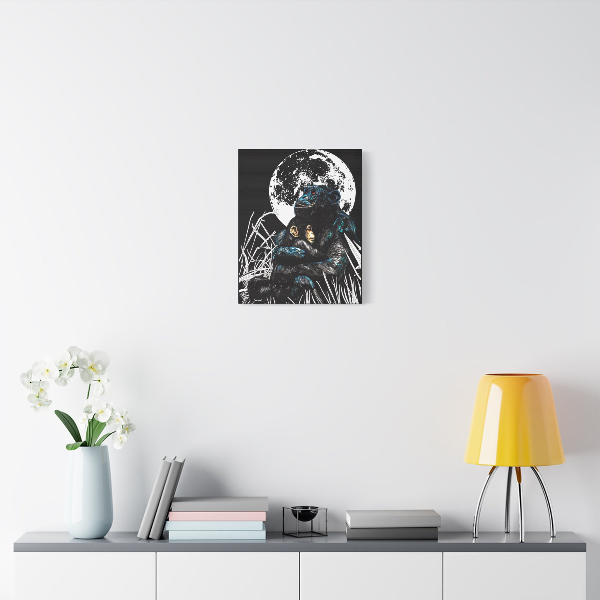 Gorilla Wall Art, Gorilla Print, Hand-Drawn Gorilla, Wildlife Art,