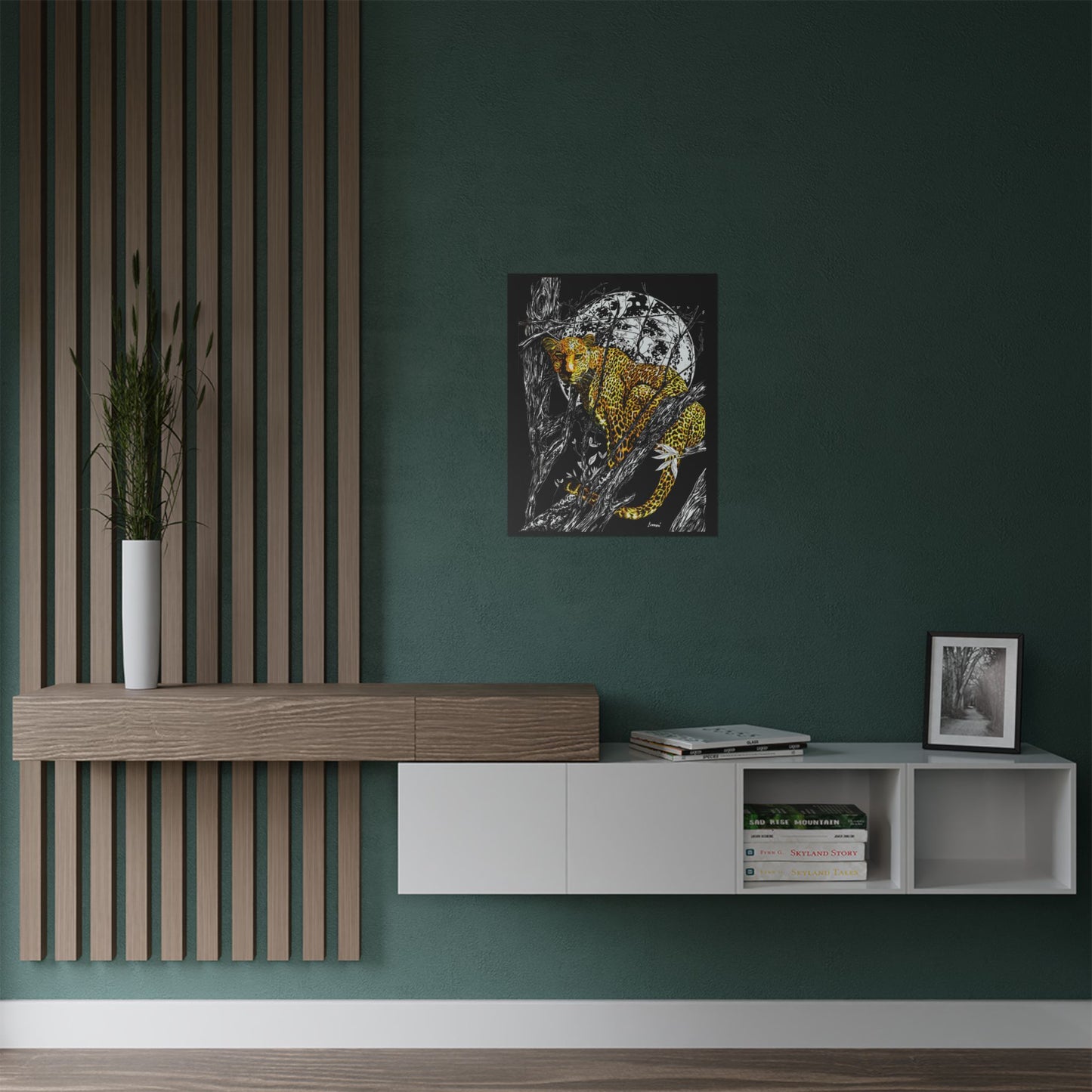 Majestic Leopard Satin Poster - 300gsm Art Print for Home Décor